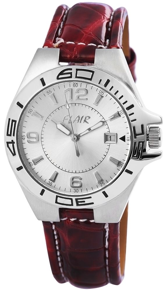 Flair Herrenuhr mit Echtlederarmband