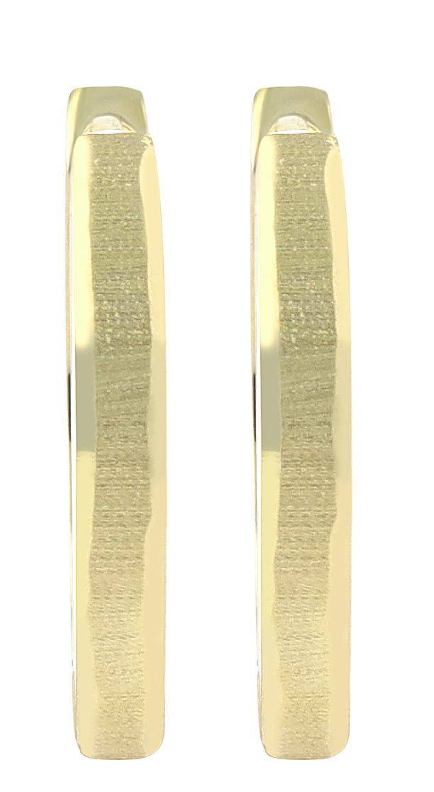 333er Gold Klapp-Creolen "Elestria", Gelbgold, 8 Karat, poliert/texturiert