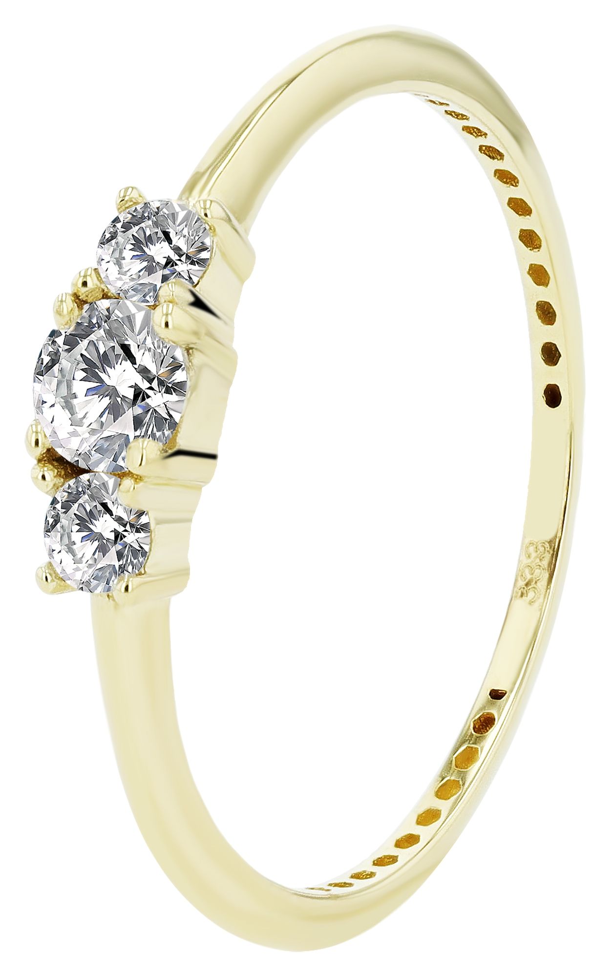 333/- Gold Ring "Linnett", 8 Karat, Gelbgold, Gr. 52