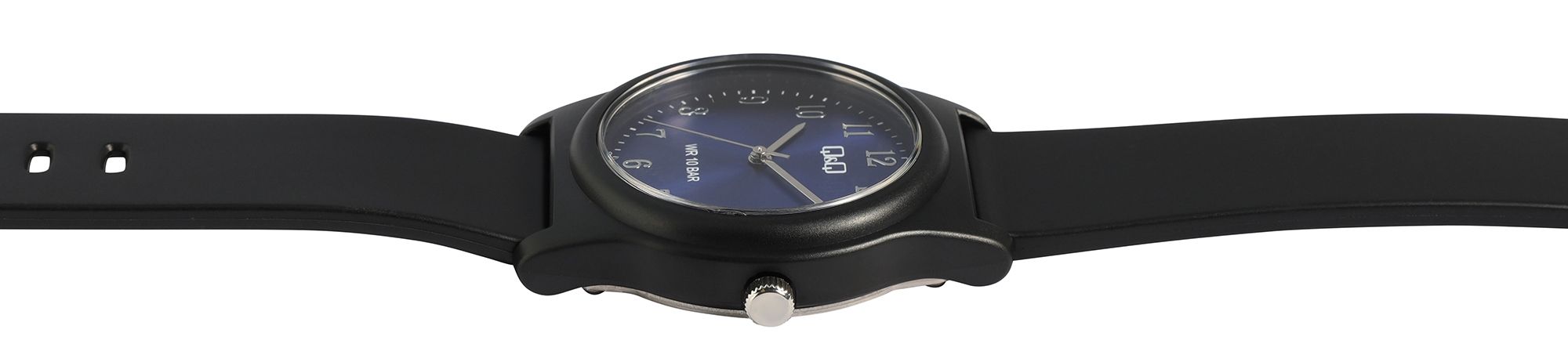 Q&Q Uhr für Herren & Jugendliche, , Ø 38 mm, schwarz/ blau