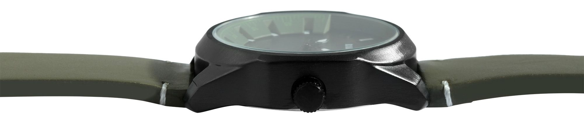 Raptor Herrenuhr "Charley" mit Echtlederarmband, Datumsanzeige, grün