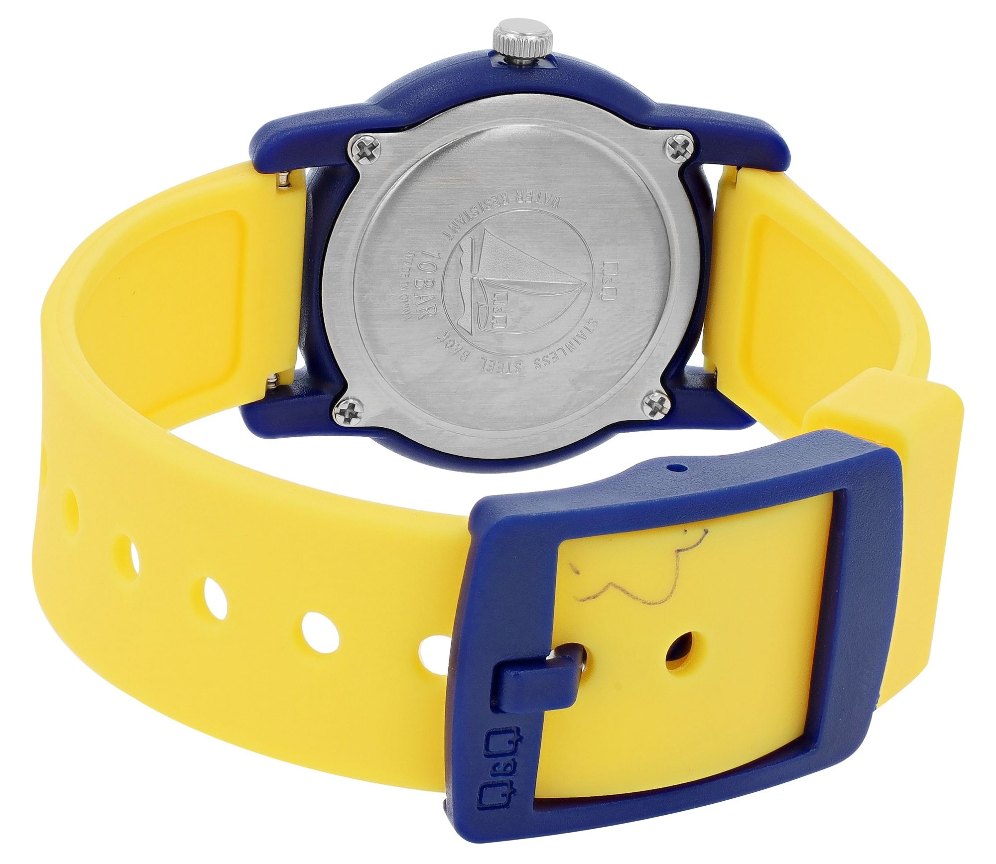Q&Q Kinderuhr "Auto", Band aus Resin, 10 ATM