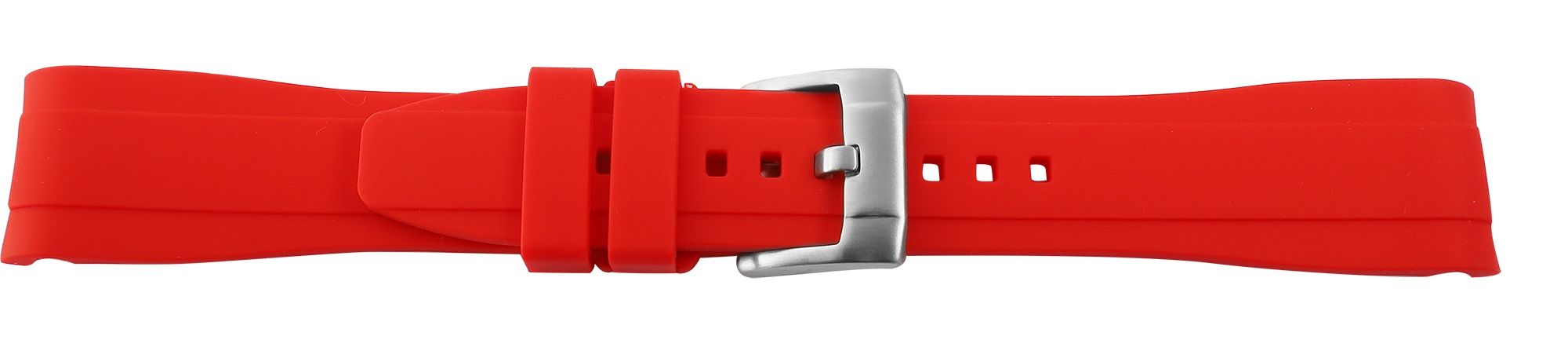Silikon Uhrenarmband, Dornschließe, rot, 20 mm