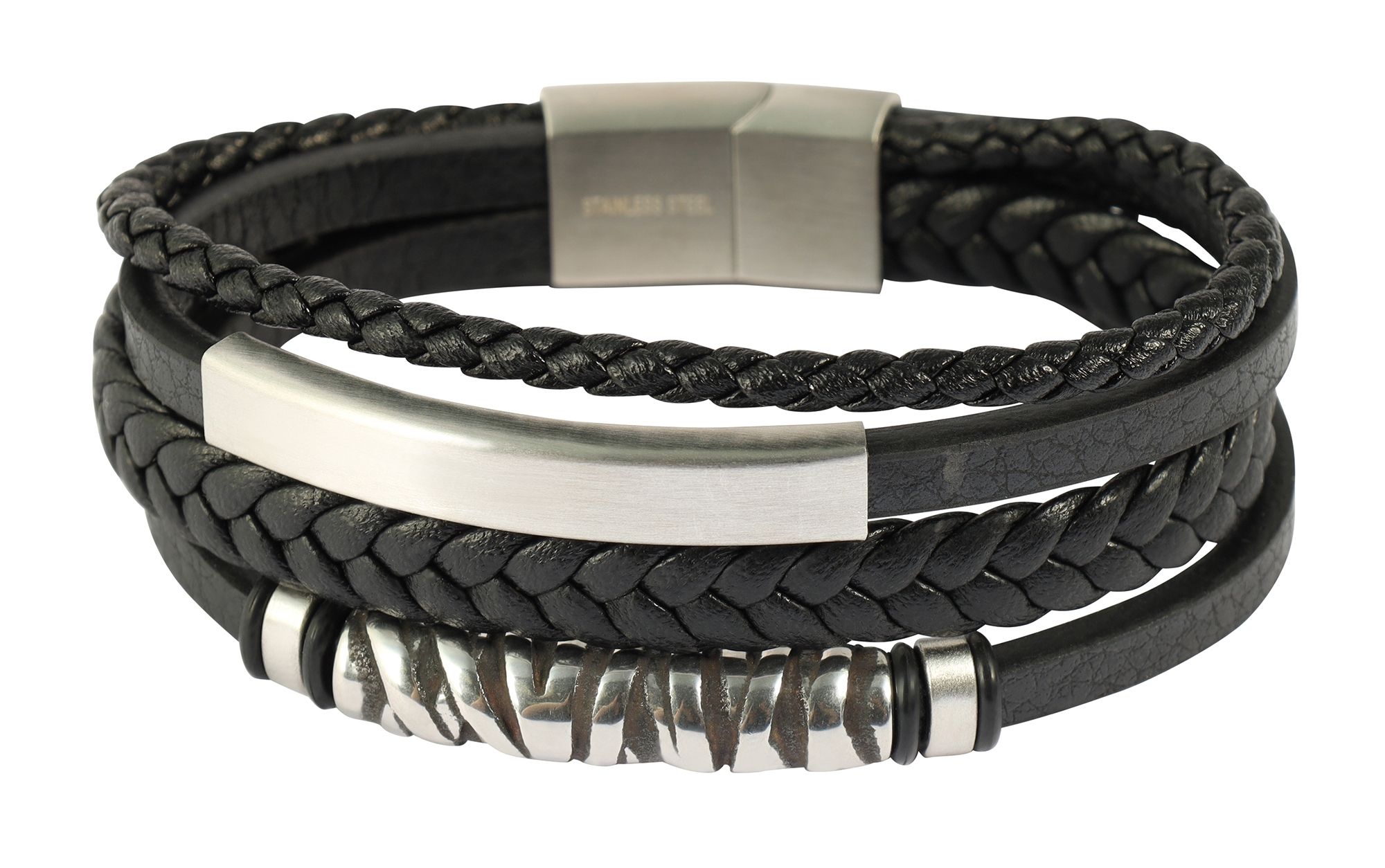 "Nolik" 21 cm, Armband aus Lederimitat mit Gravurplatte, VE-4