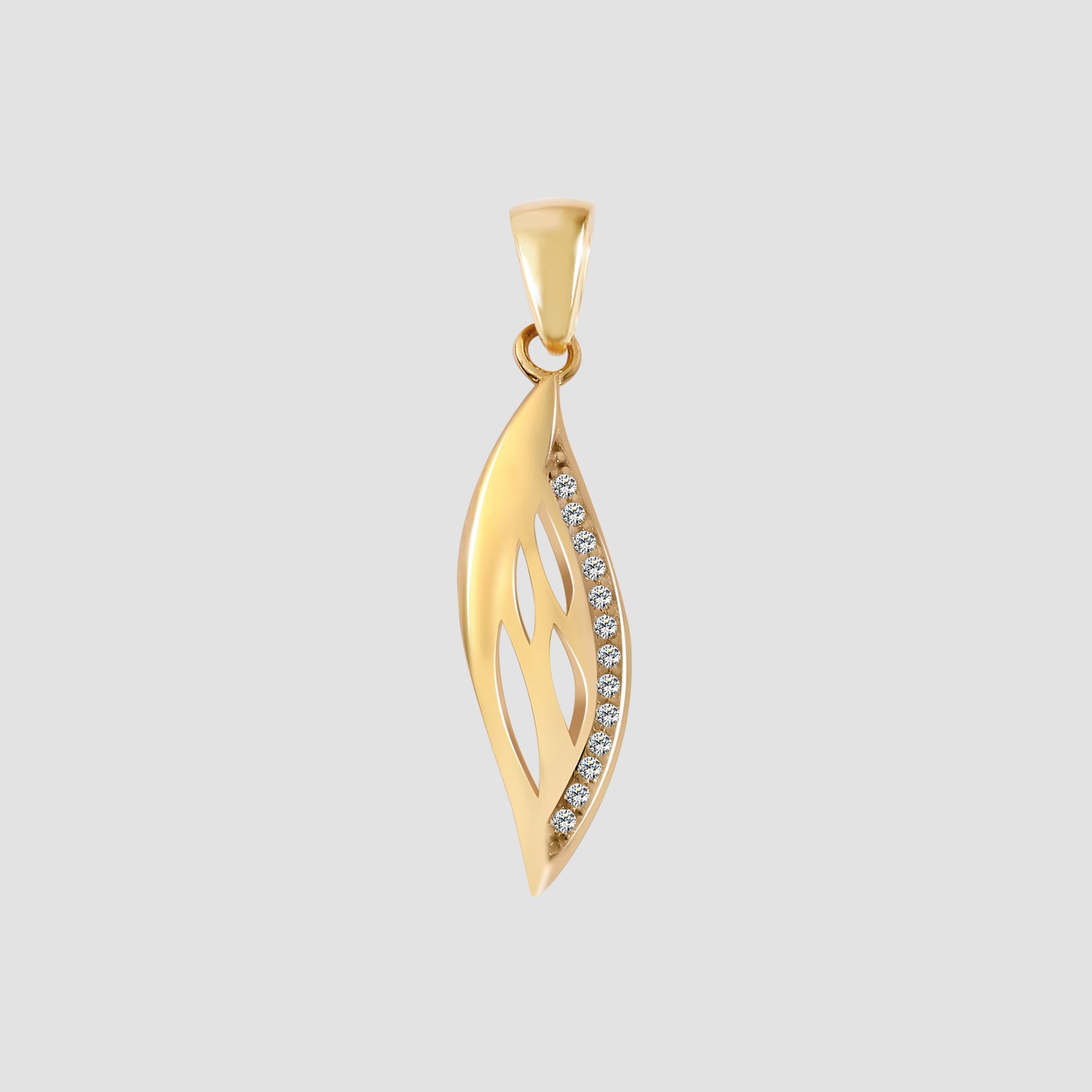 333/- Gold Anhänger "Aurelie" ohne Kette mit Zirkoniabesatz, 8 Karat, Gelbgold