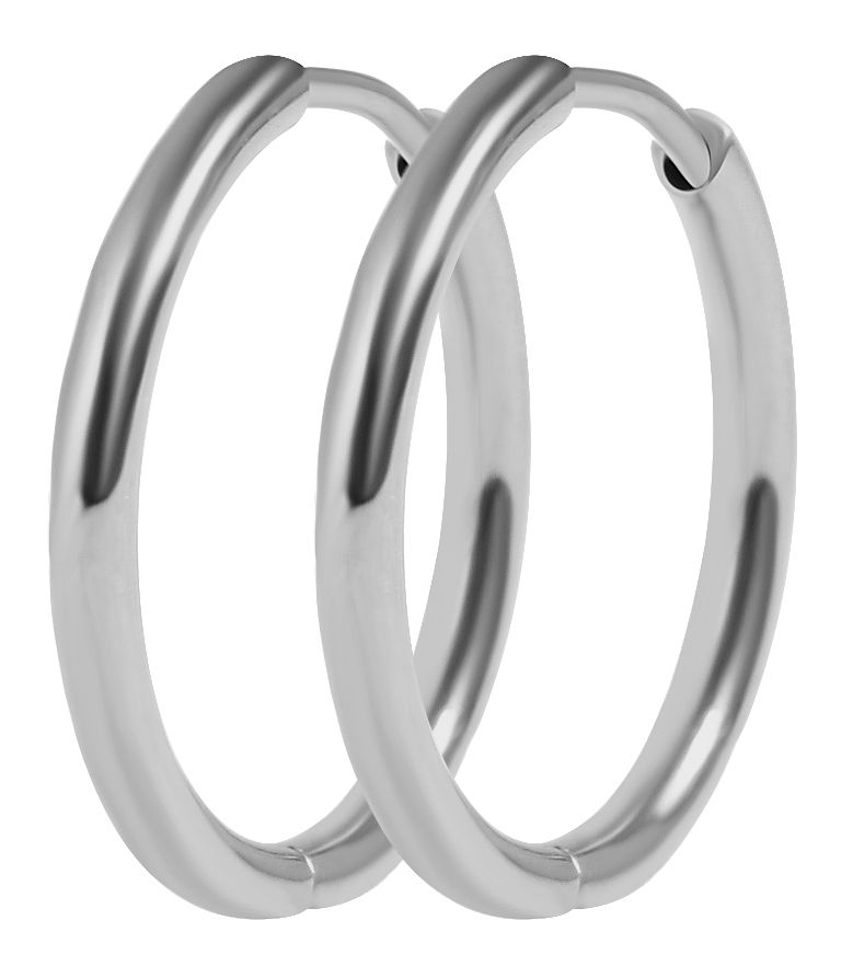 "Isila" Edelstahl Klapp-Creolen Ø 25 mm/ 2 mm, silberfarben