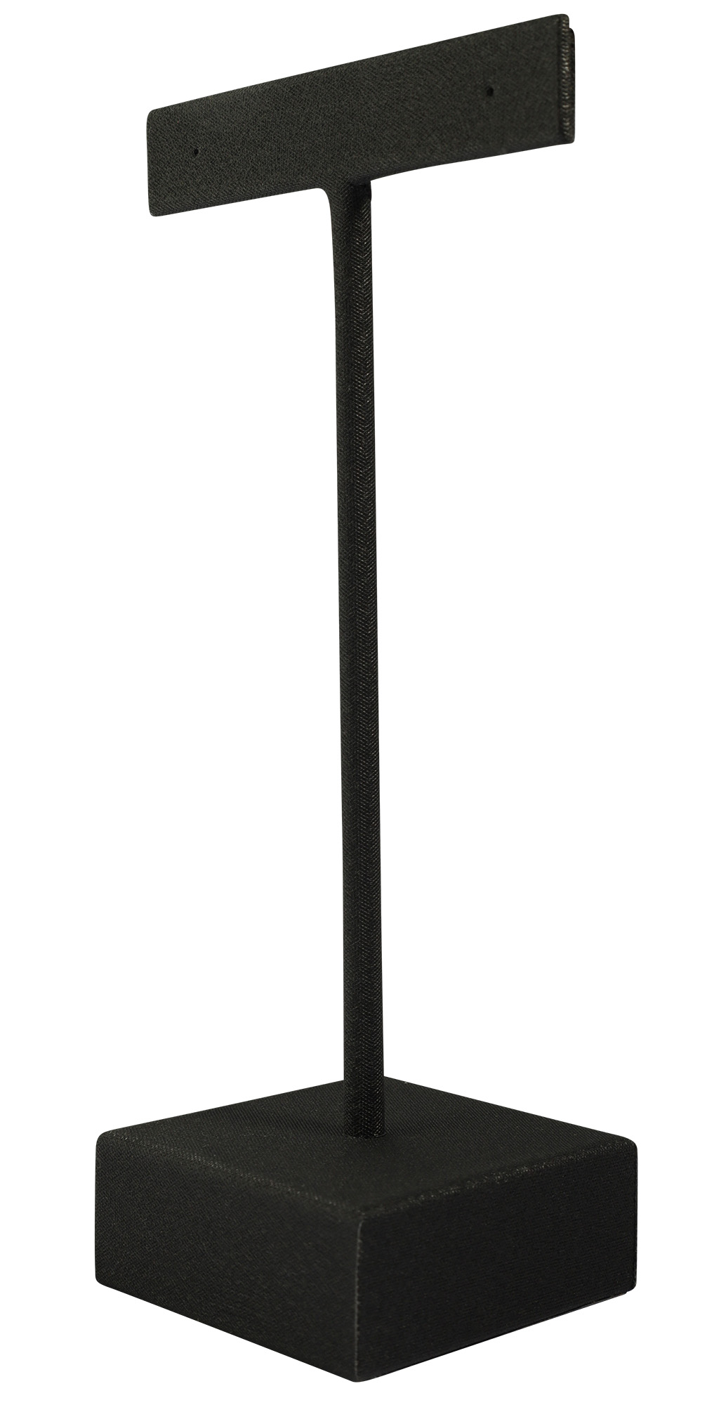 Aufsteller für Ohrringe/ Ohrhänger/ Creolen (Dekoserie Soft), PU-bezogen, 12,5 cm, schwarz