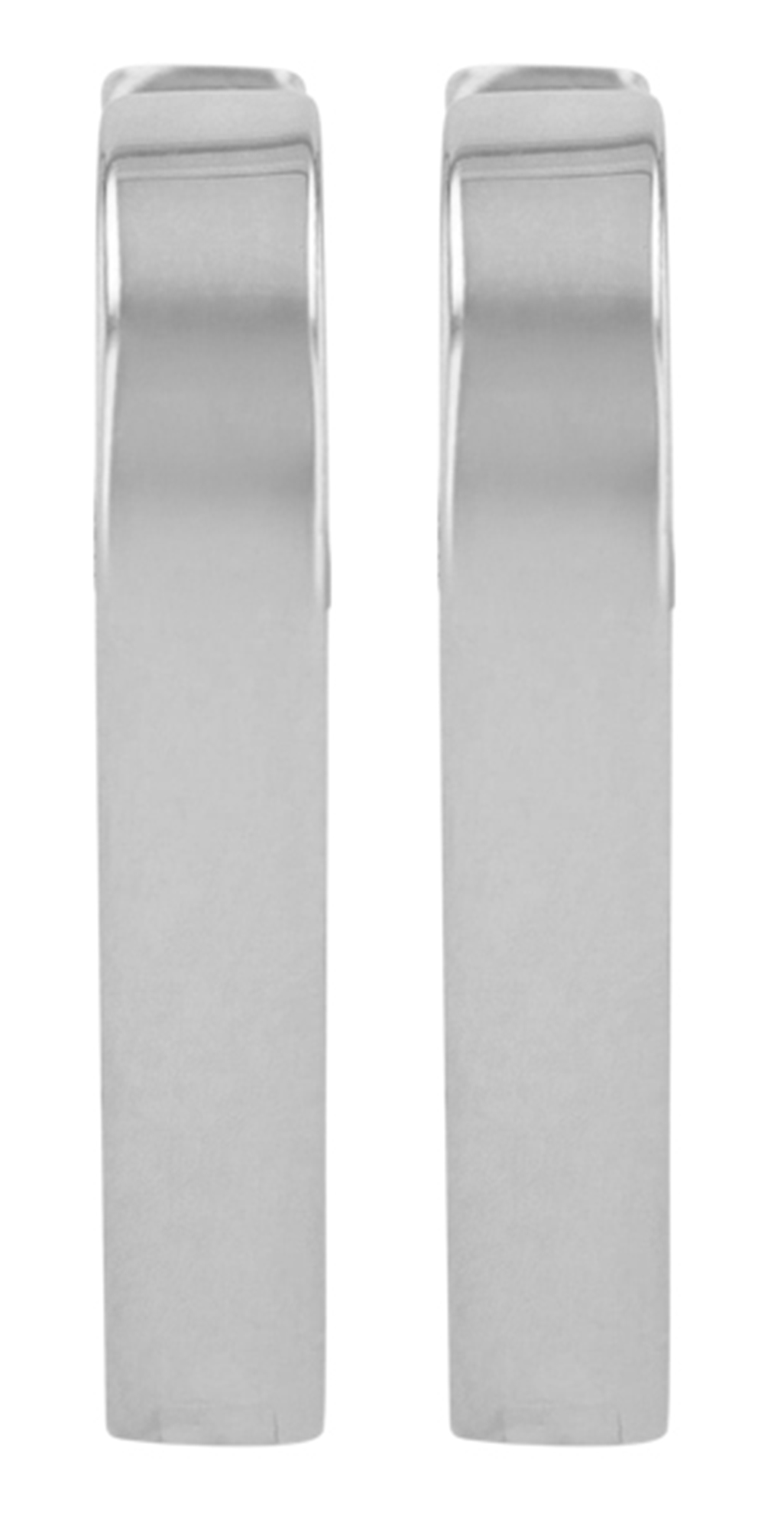 "Xyra" 925/- Echt Silber Creolen, V-Form/ abgerundet, silberfarben rhodiniert