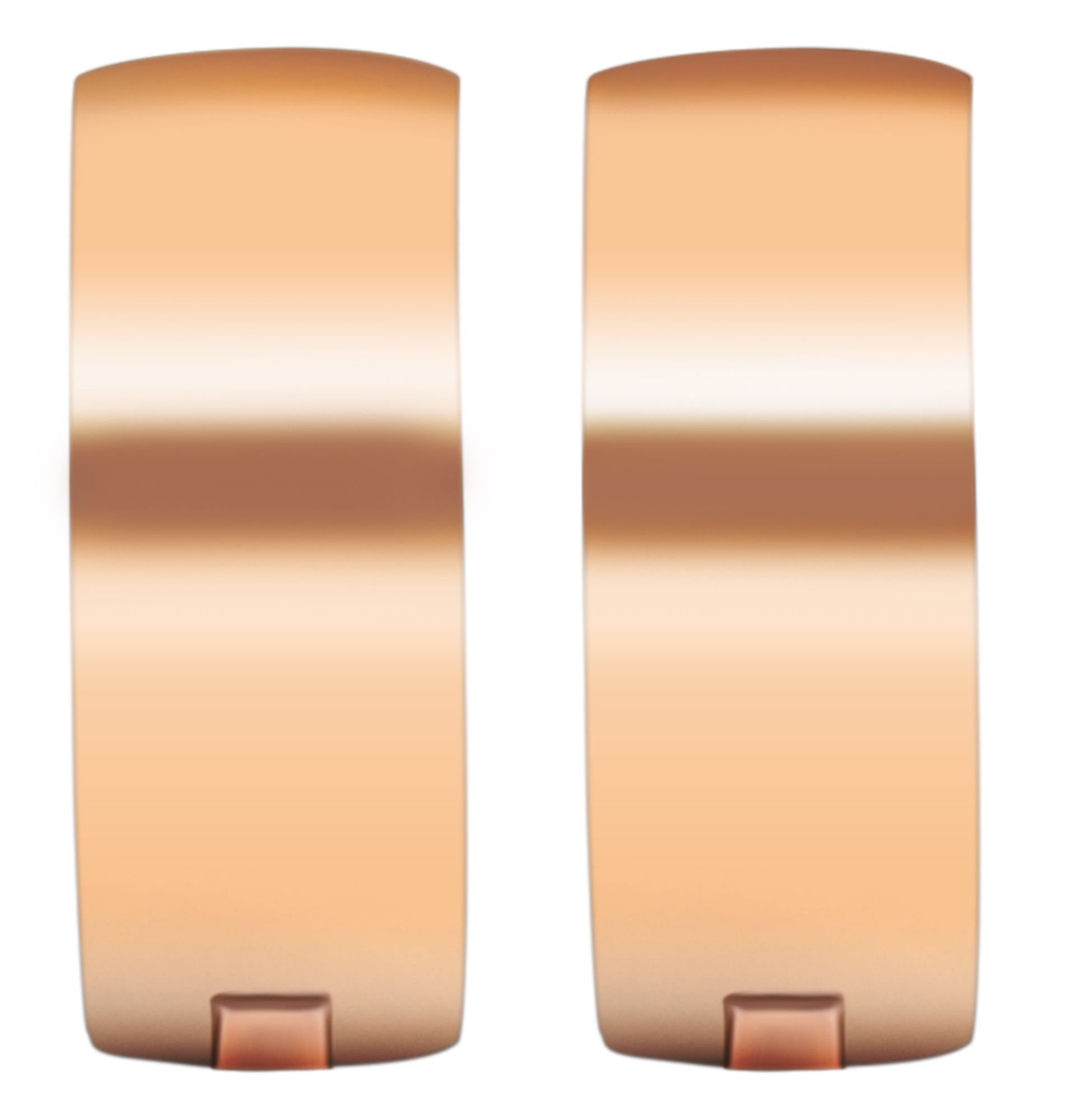 Akzent Edelstahl Klapp-Creolen, roségoldfarbig
