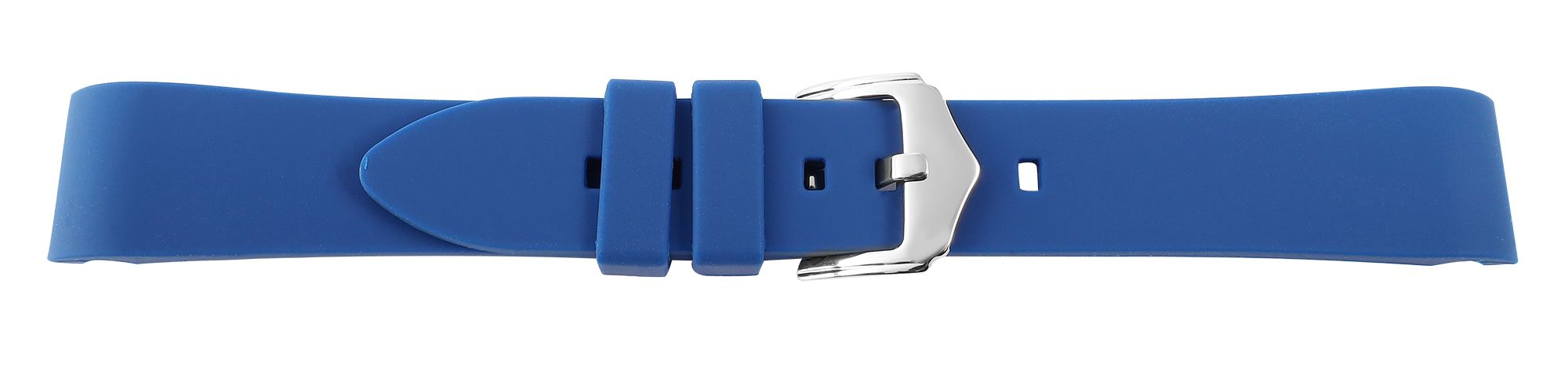Silikon Uhrenarmband, Dornschließe, blau, 19 mm