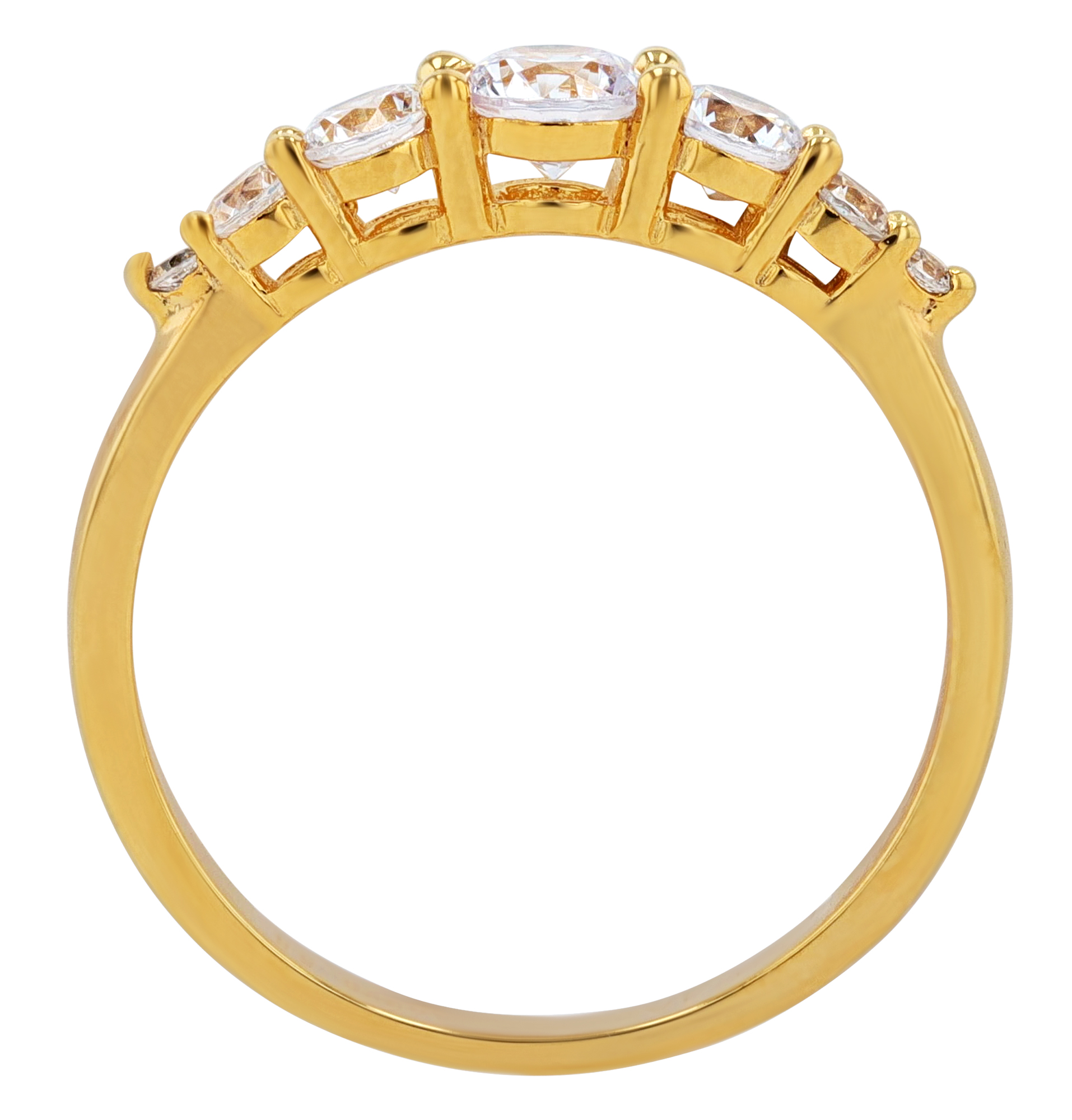 Sif Jakobs Jewellery 925/- Echt Silber Ring "Belluno" Gr 56, Zirkonia (weiß), vergoldet