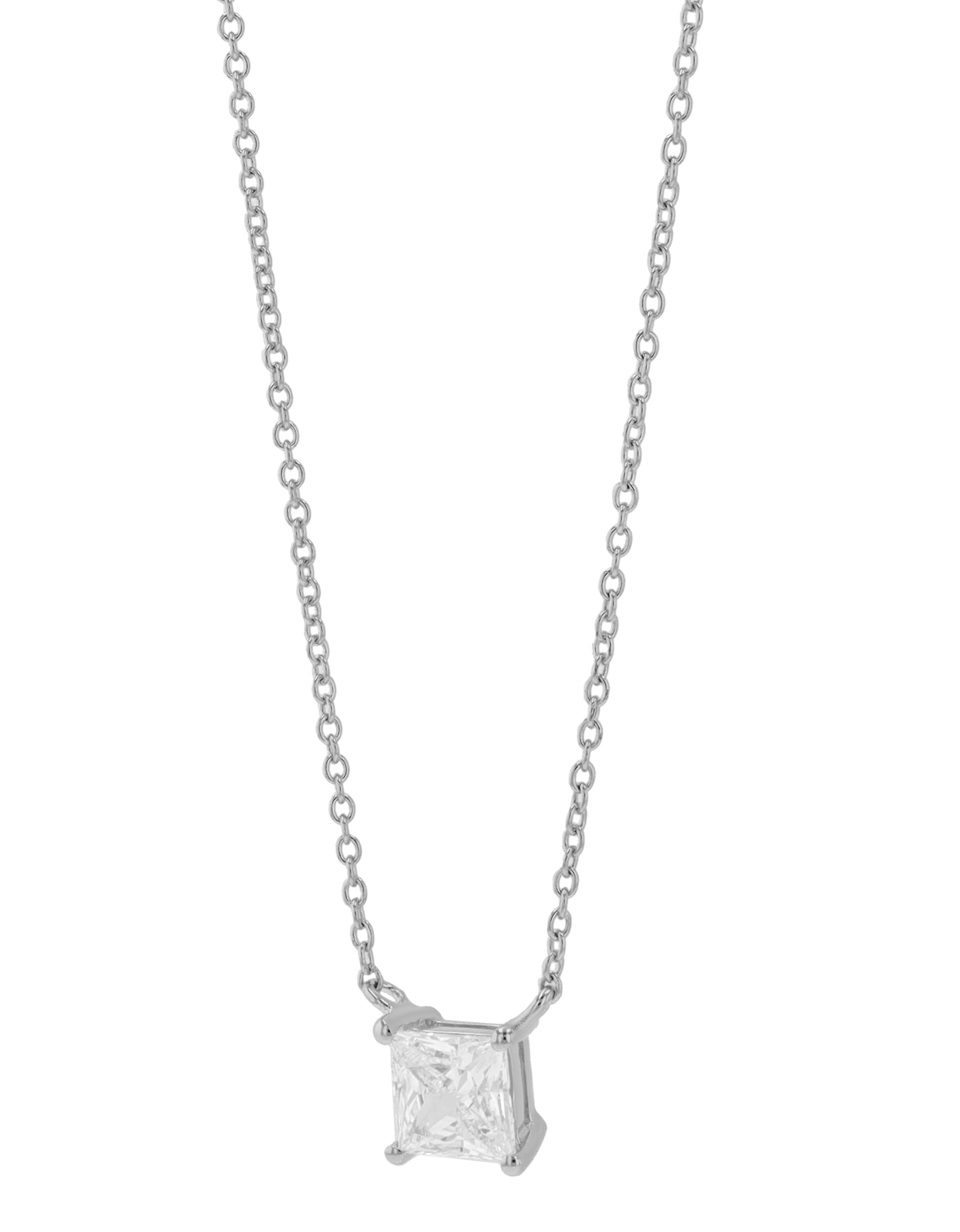 Sif Jakobs Jewellery 925/- Echt Silber Kette mit Zirkonia (weiß) "Ellera Quadrato", rhodiniert, 45 cm