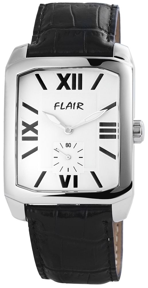 Flair Herrenuhr mit Lederimitationsarmband