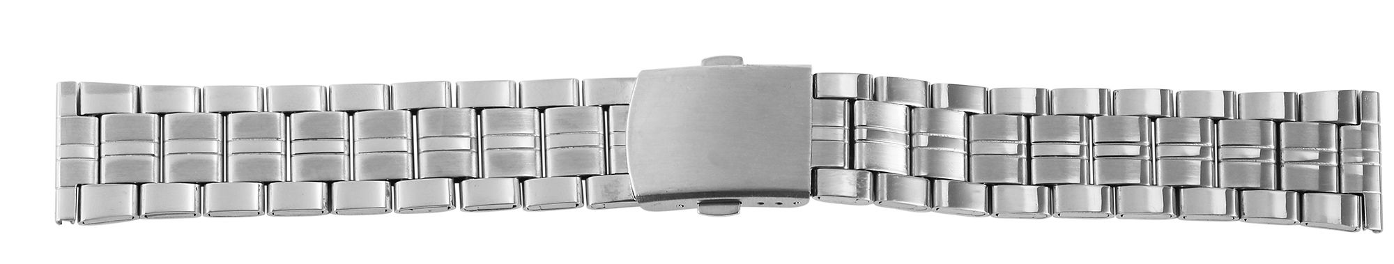 Edelstahl-Uhrenarmband, silberfarben, 18 mm