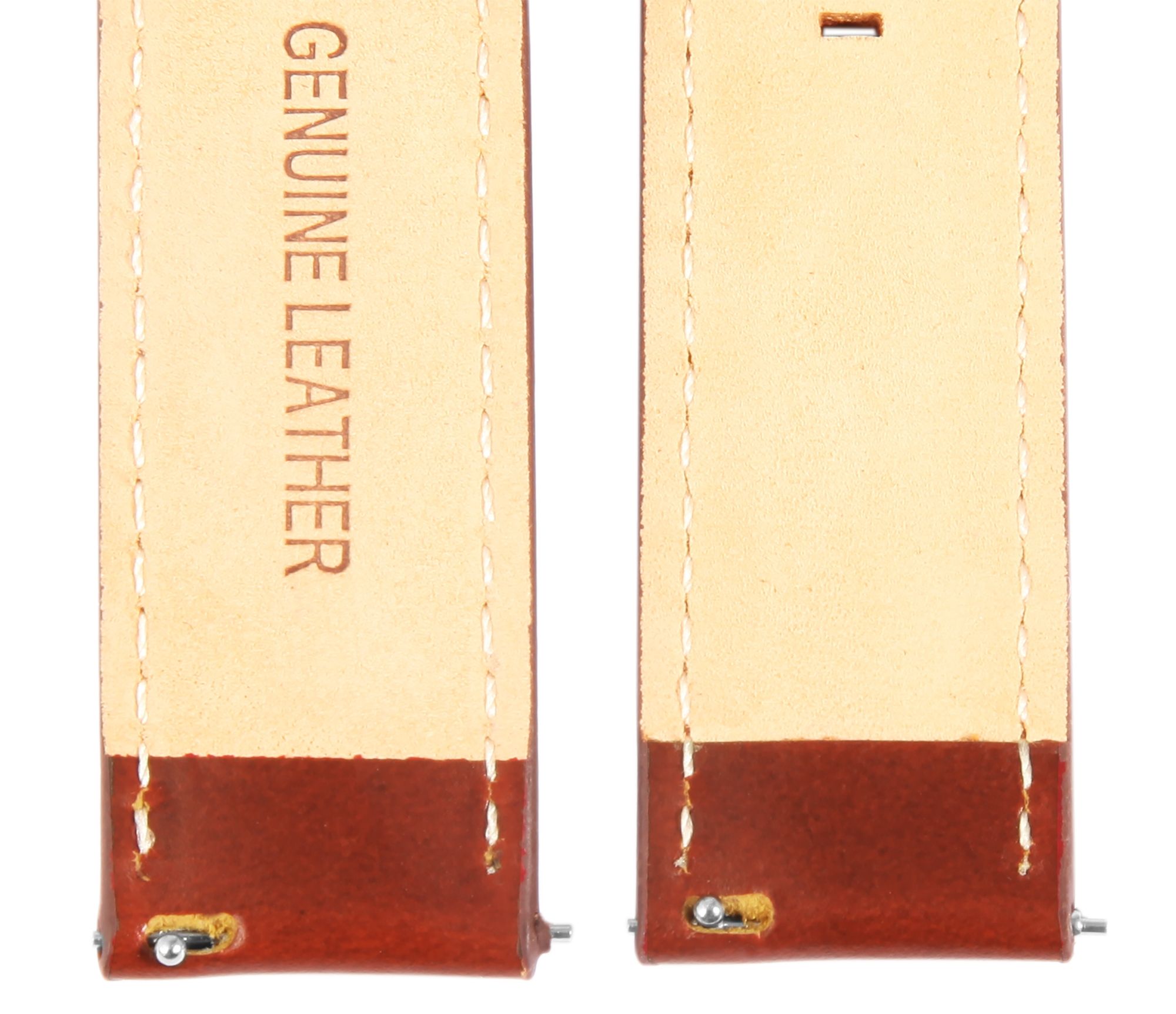 Echtleder Uhrenarmband (Quick-Release), rot-braun, 20 mm