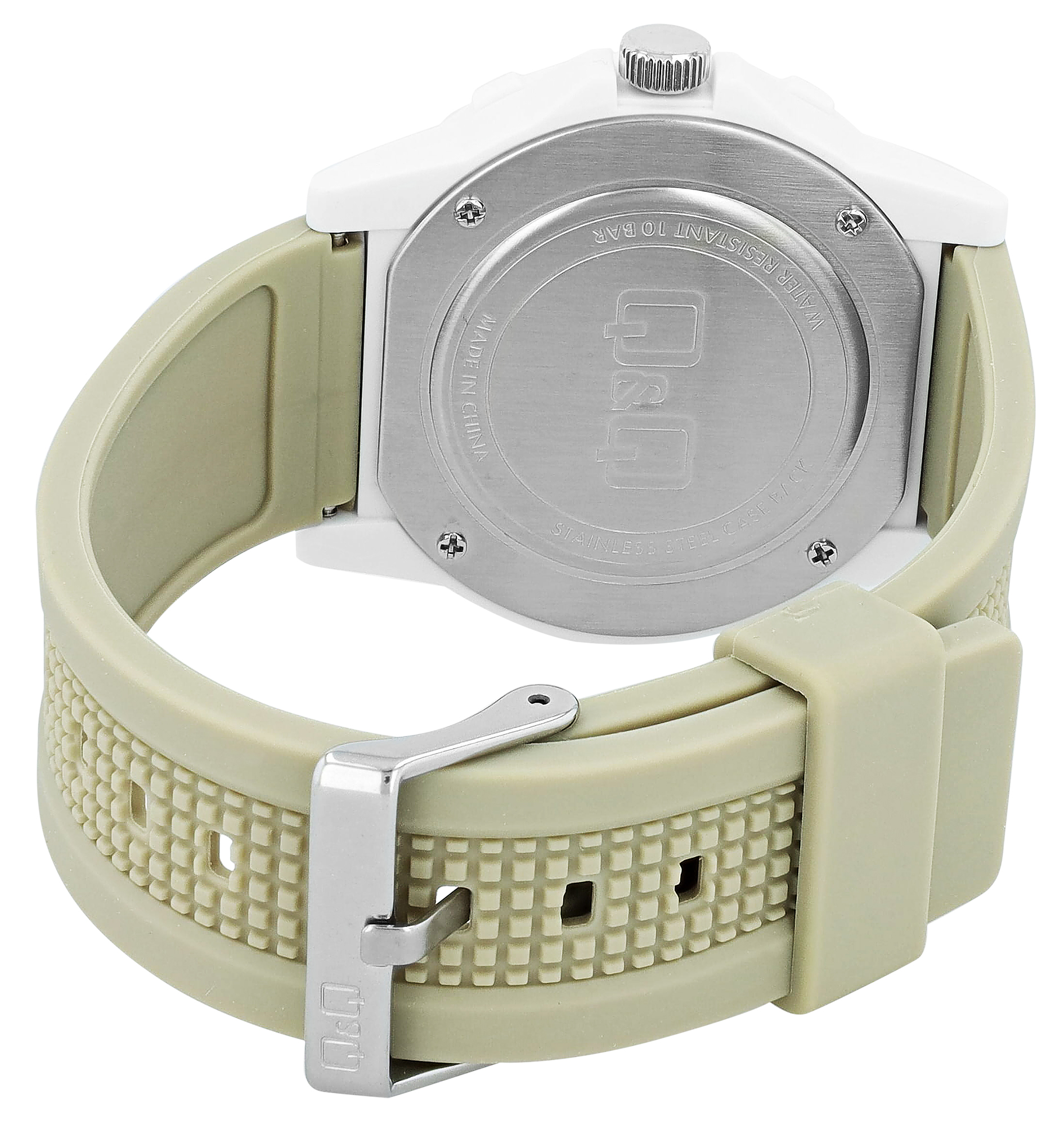 Q&Q Herrenuhr mit Silikonarmband, Ø 42 mm
