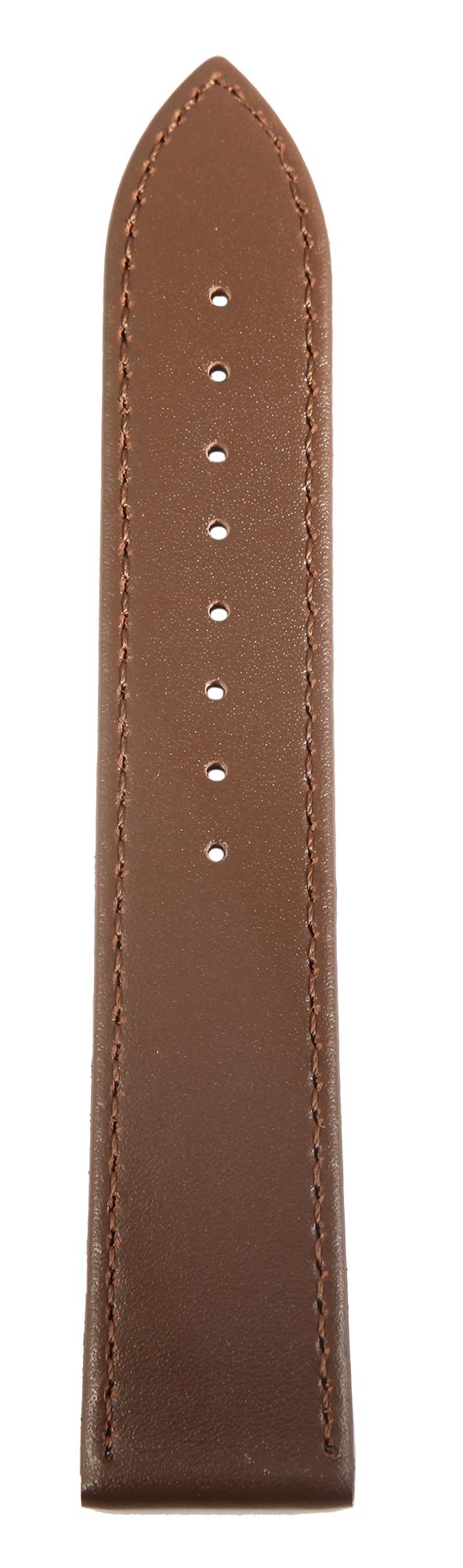 Echtleder-Uhrenarmband, braun/ silberfarben, 14 mm