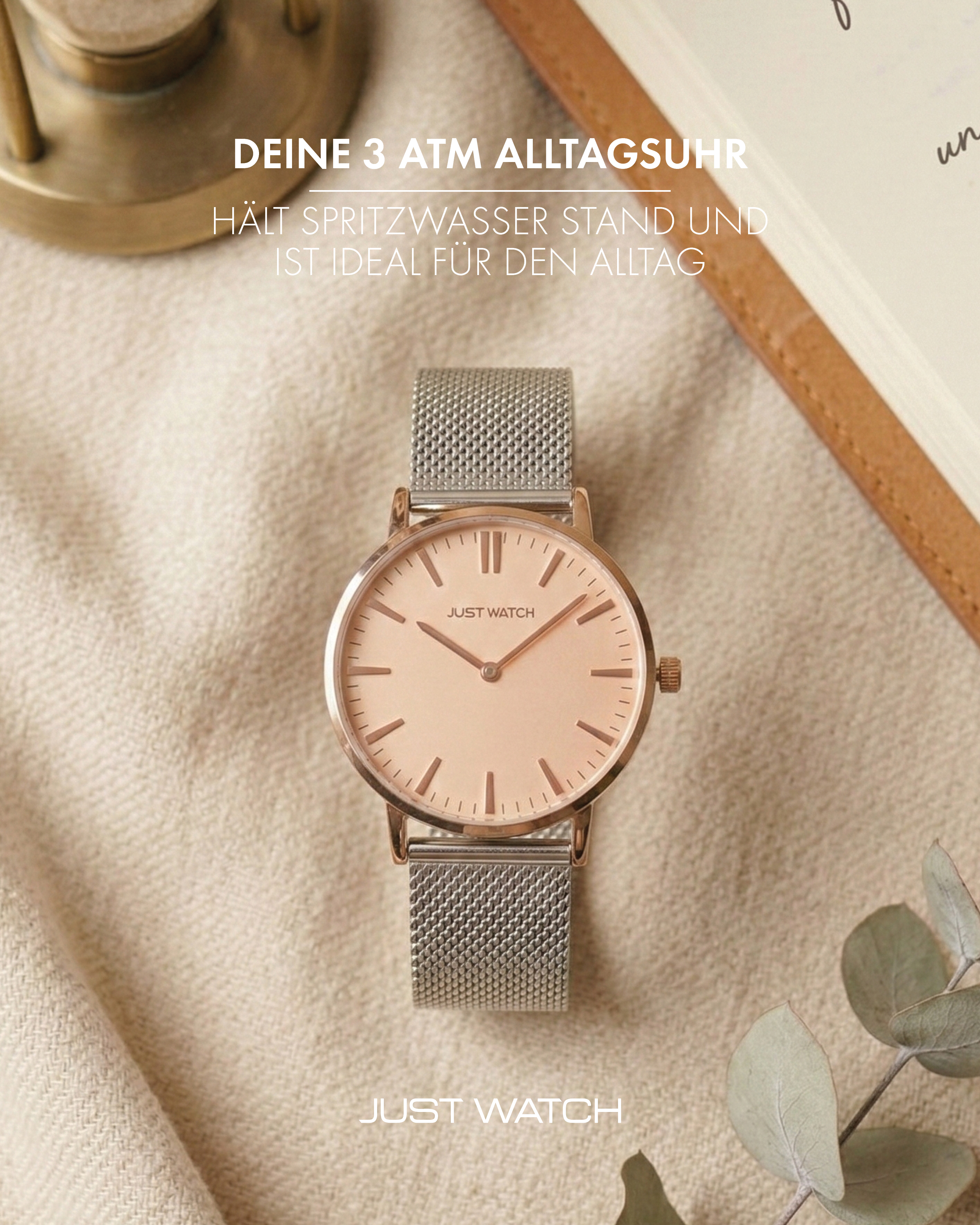 Just Watch Damenarmbanduhr mit Edelstahlmilaneseband