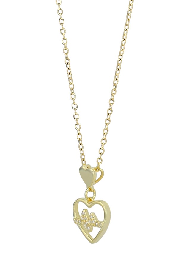 "Evalotte" Herz mit Lebenslinie, 925/- Echt Silber Kette mit Anhänger, 43 + 3 cm