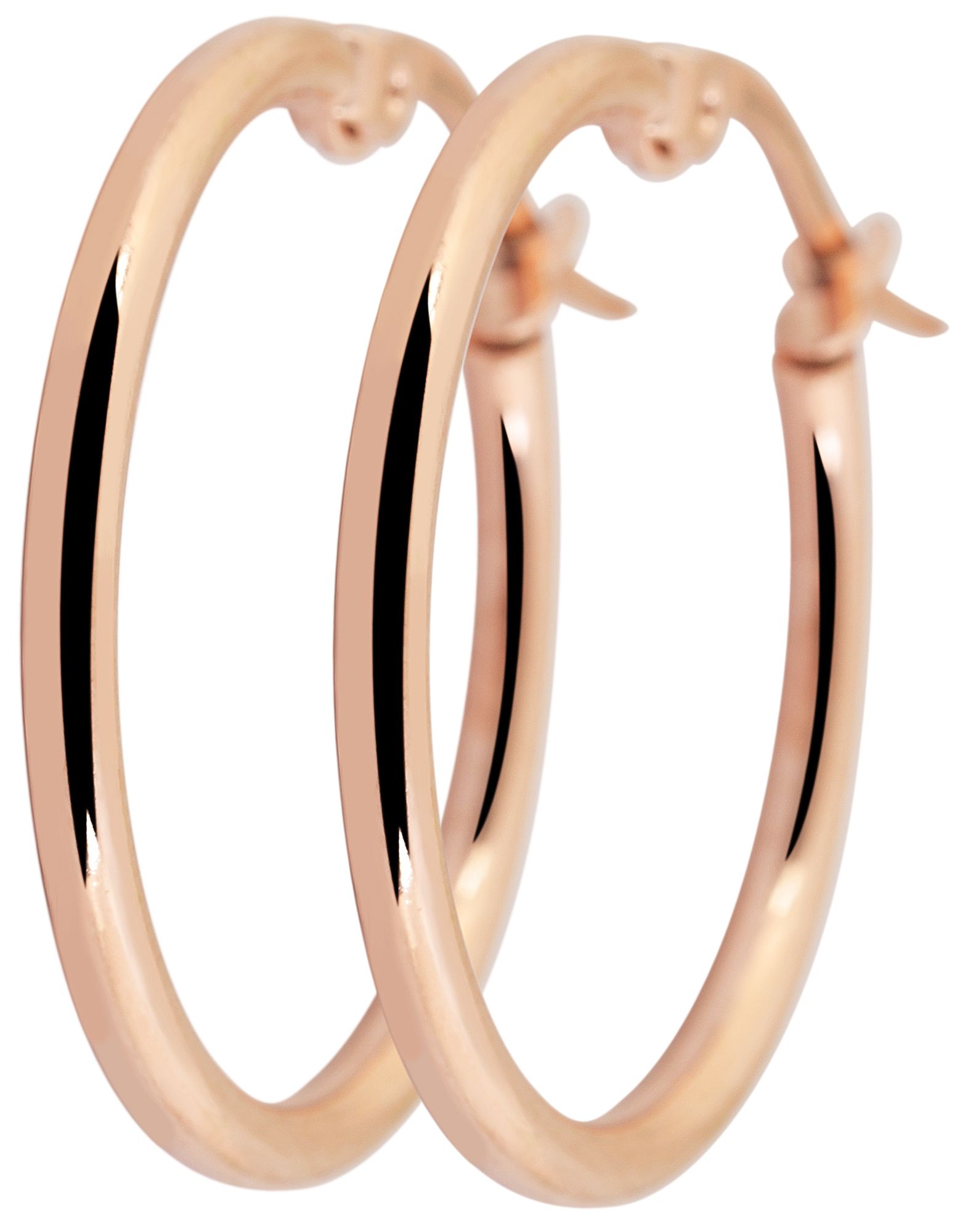 "Le Rosé" Edelstahl Creolen in roségoldfarbig, Ø 25 mm