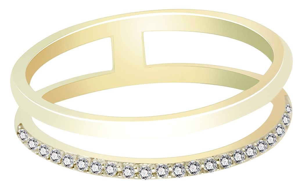 333/- Gold Ring "Toyah" mit Zirkoniabesatz, Gelbgold, 8 Karat, Gr. 52