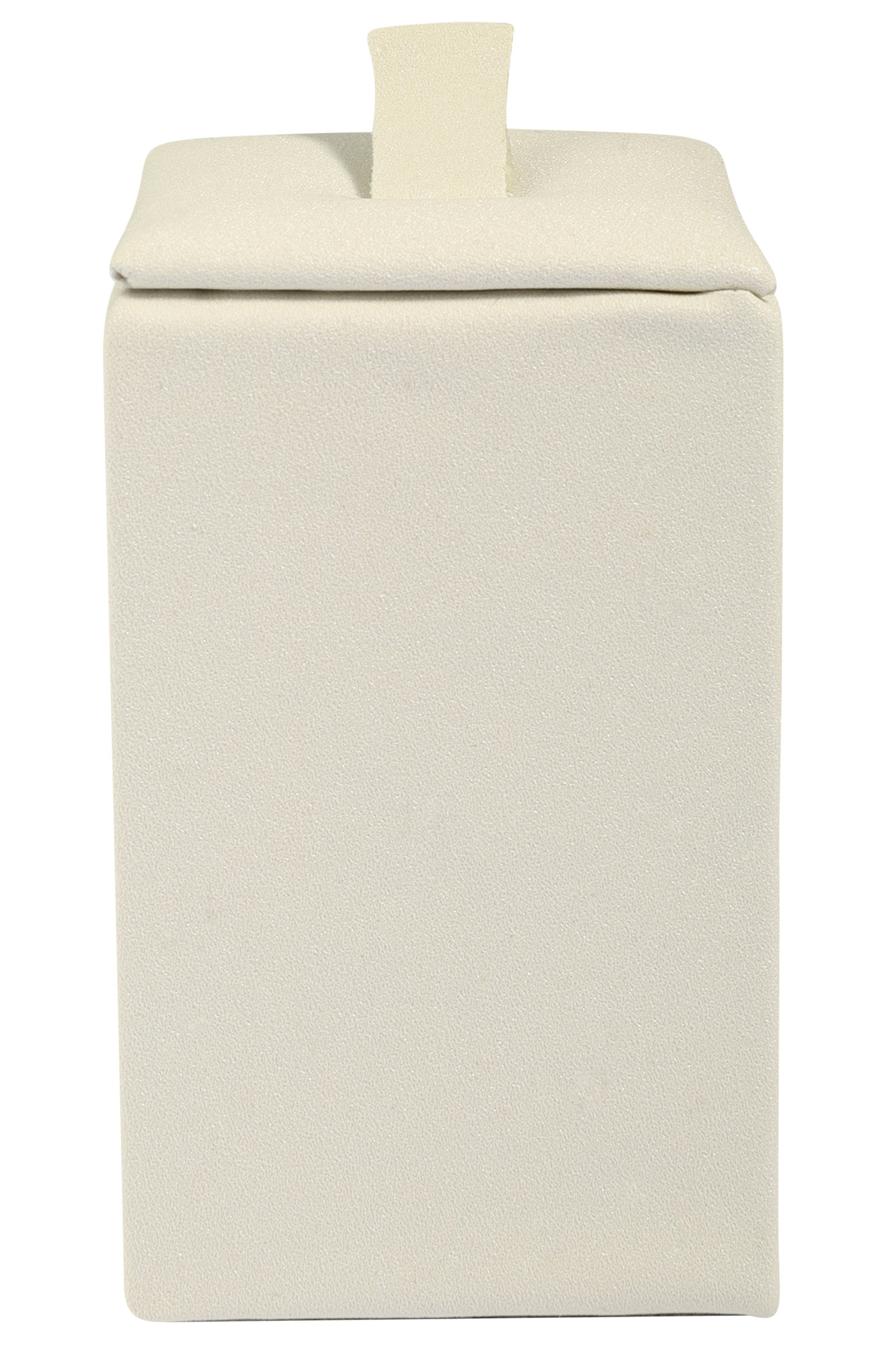 Ringaufsteller (Dekoserie Soft), PU-bezogen, Höhe 6 cm, weiß