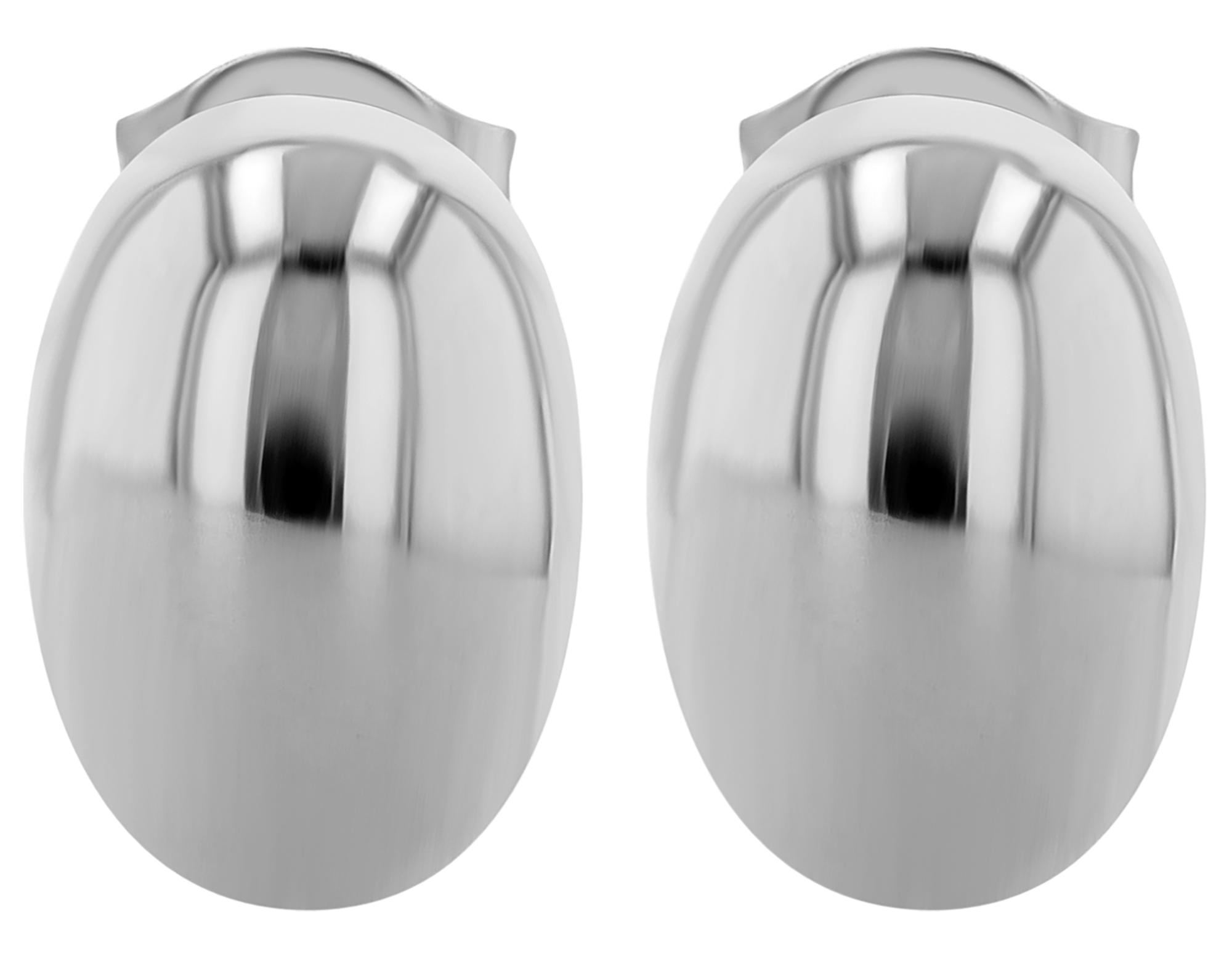 "Adiam" ovale Ohrstecker aus Edelstahl,