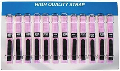 Klett-Uhrenarmbänder, pink, VE 12, 14 mm