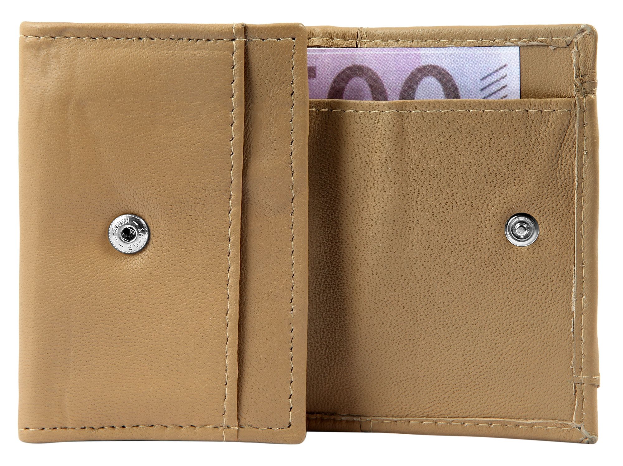 Handyumhängetasche Echtleder mit Minigeldbörse, geeignet für iPhone 15, beige