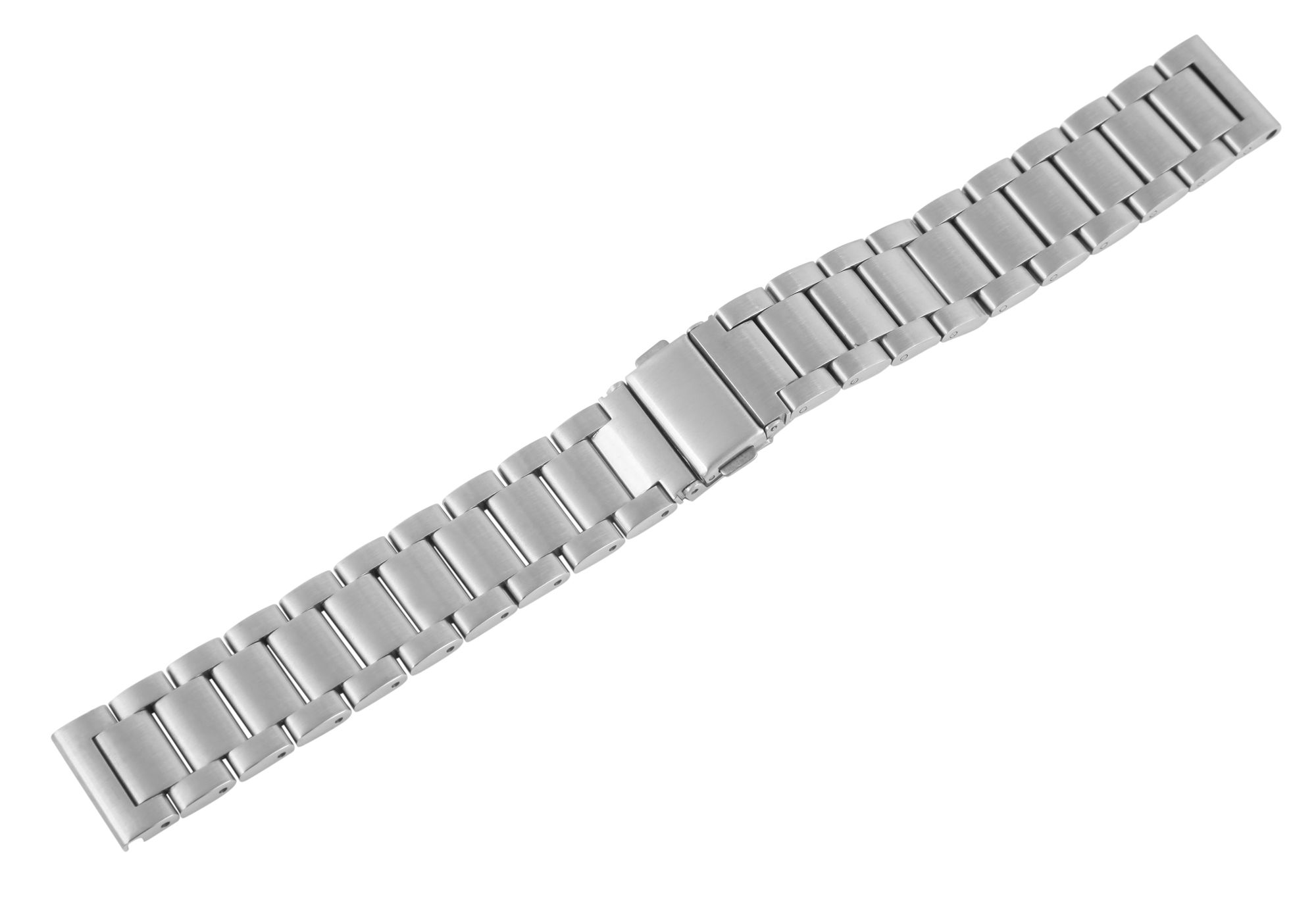 Edelstahl-Uhrenarmband, silberfarben, 20 mm