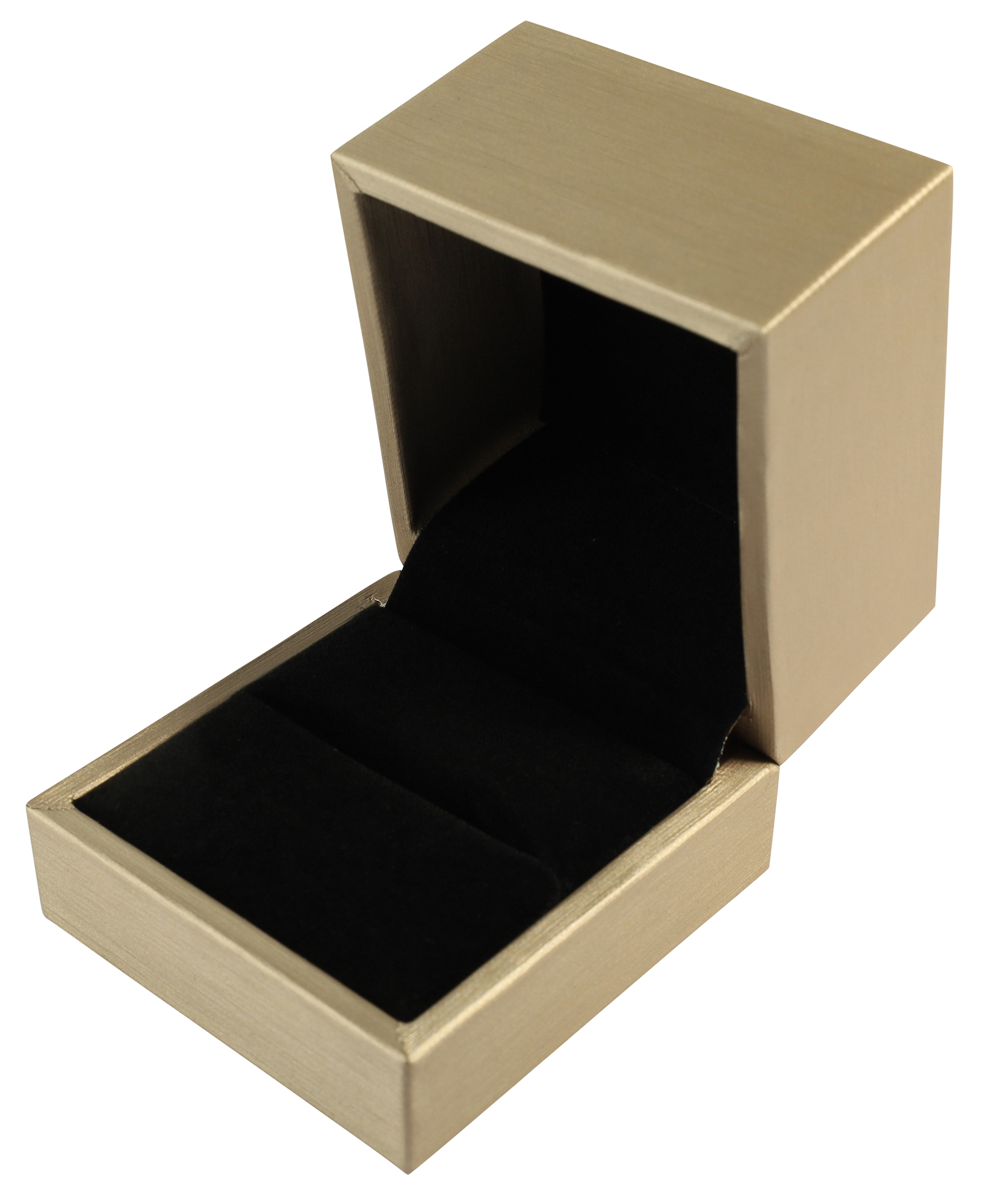 Schmuckbox (Ring) 6 x 6,5 cm, Kunststoff, champagnerfarben, VE10