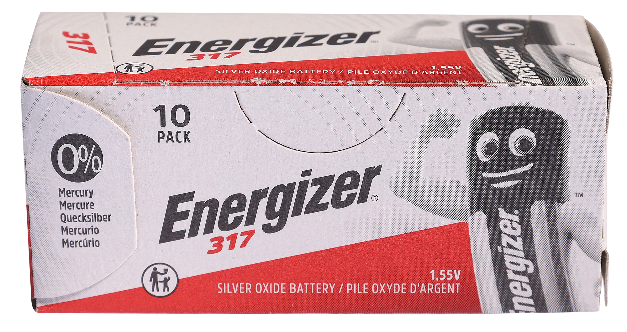 Energizer 317 Knopfzellen (10er-Pack) – 0% Quecksilber, 1,55V Silberoxid-Batterien