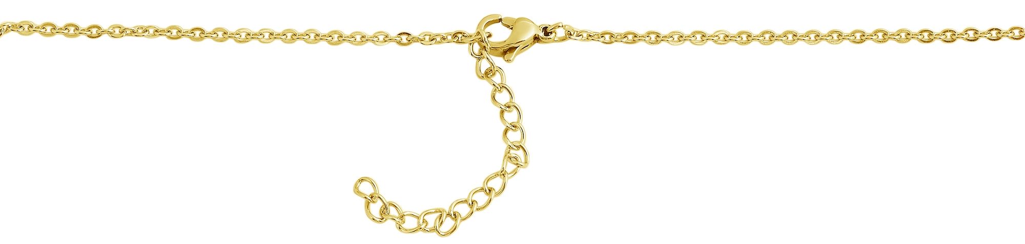 "Evans" Edelstahlkette mit Herzanhänger 45 + 5 cm, goldfarben