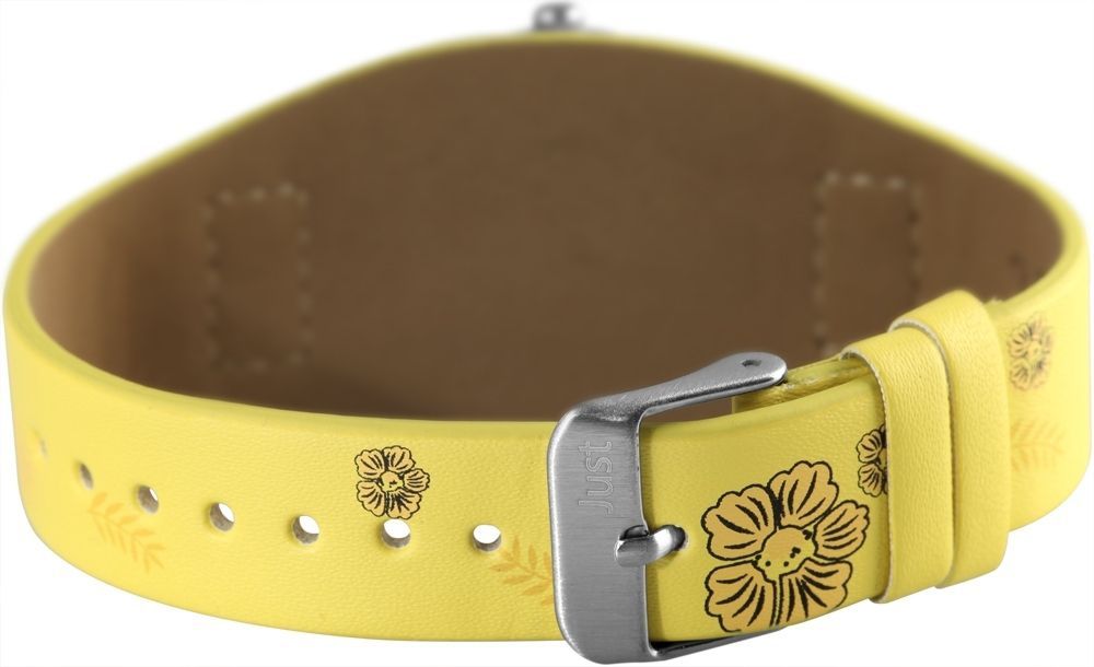 Just Kinderuhr Lederimitatband gelb
