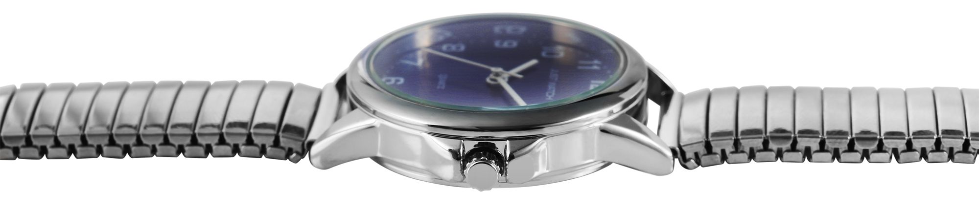 JUST WATCH "Angelique" Damenuhr Ø 29 mm Edelstahlzugband, silberfarben/ blau