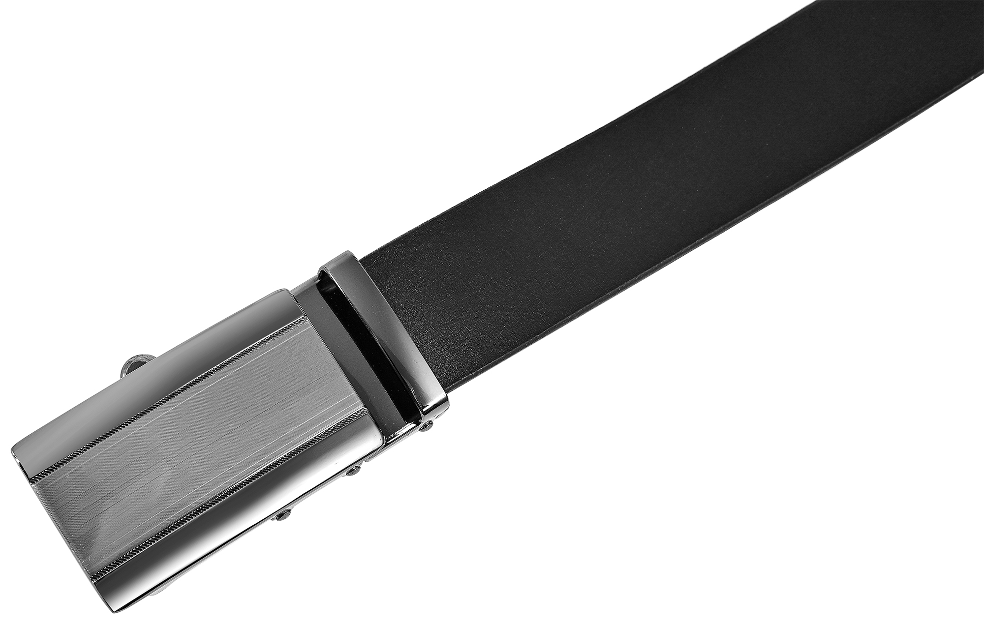 Leonardo Verrelli Echtleder Automatik-Gürtel, max. 100 cm/ 35 mm, schwarz - kürzbar