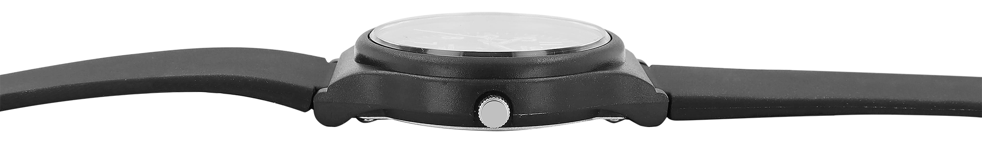 Q&Q Herrenuhr mit Silikonarmband, 10 BAR, schwarz