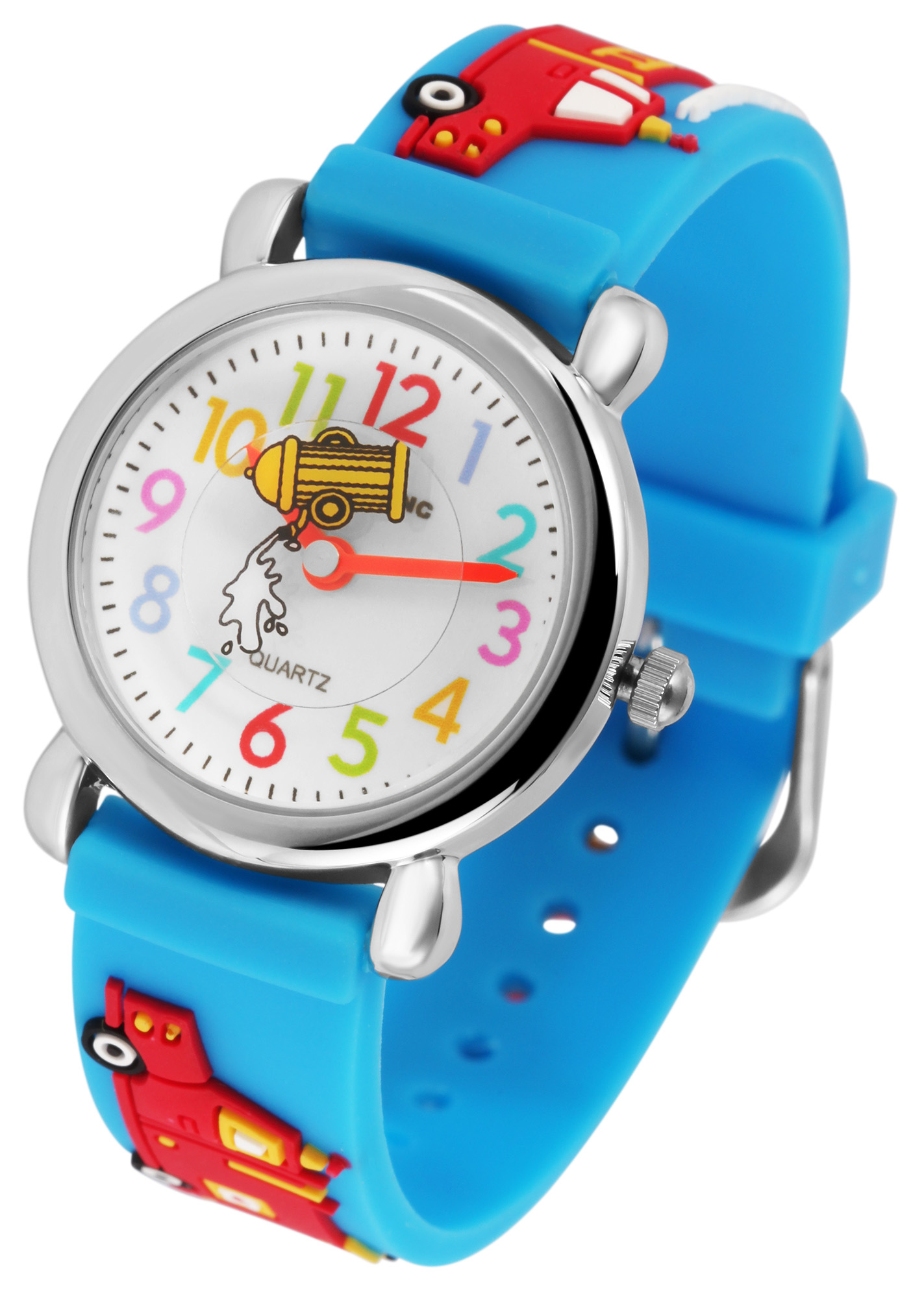 Excellanc Kinderarmbanduhr, Silikonarmband, silberfarben/blau