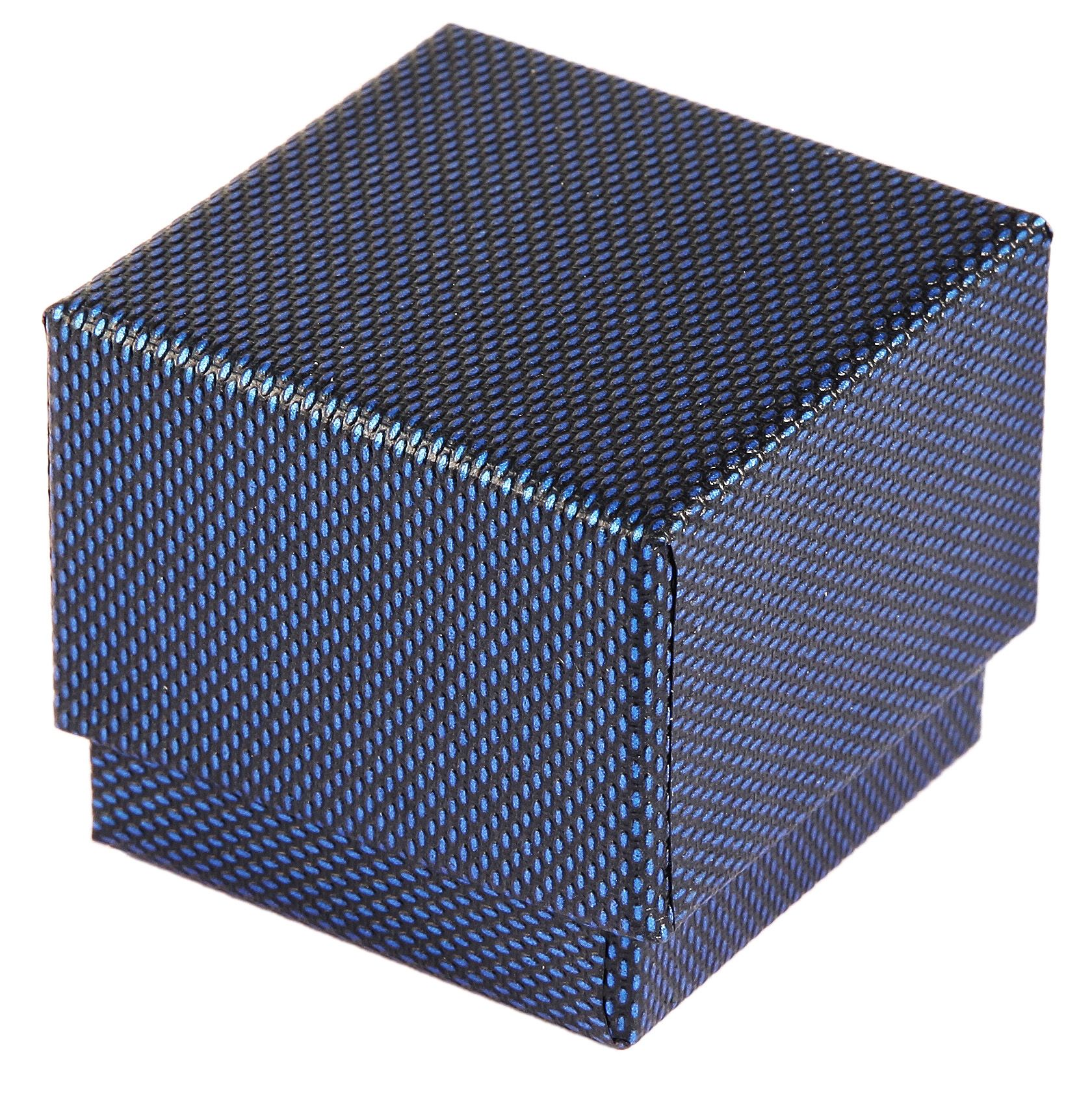 Ringbox, Pappe, VE24, 5 cm x 5 cm x 4,5 cm, blau