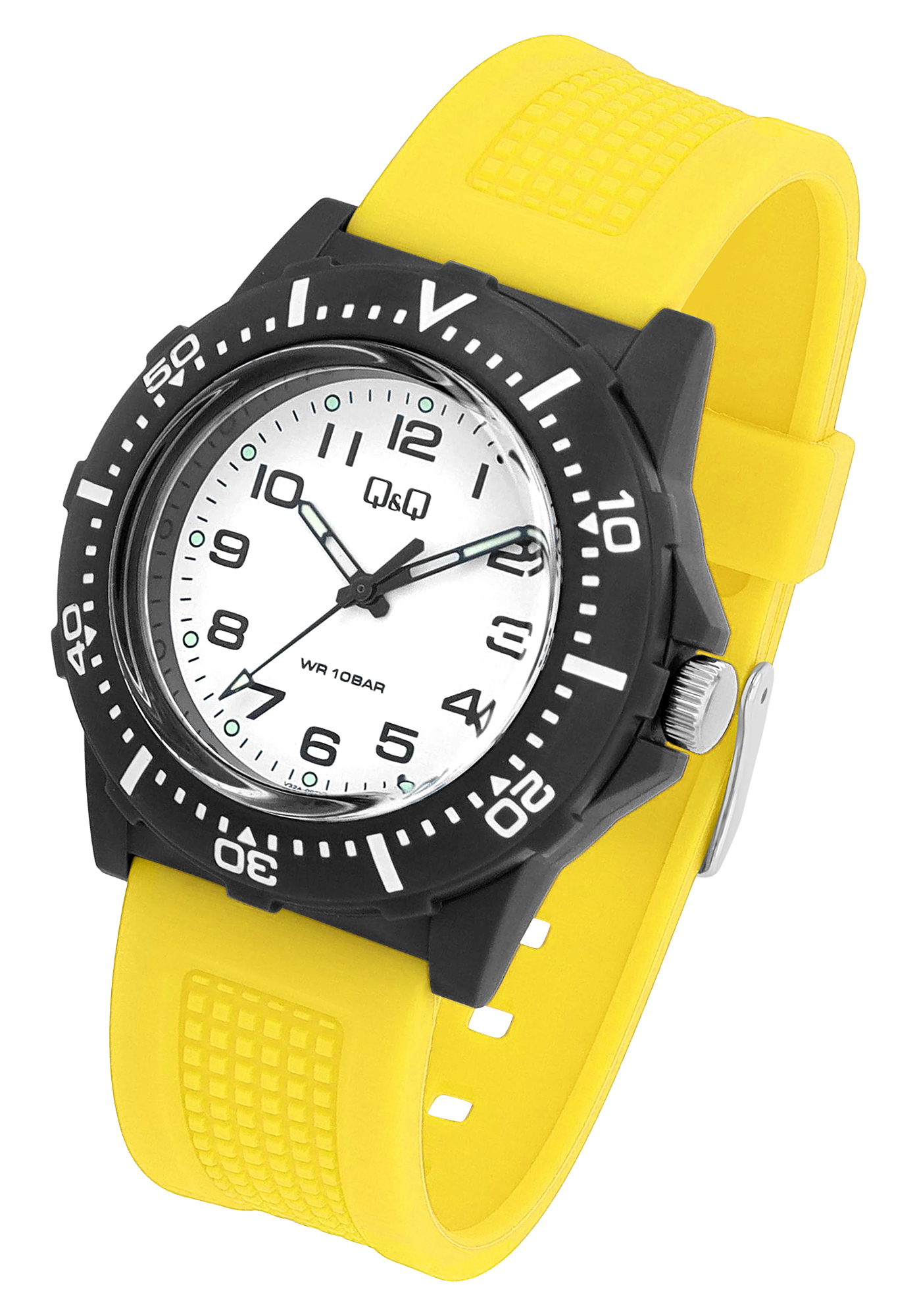 Q&Q Herrenuhr mit Silikonarmband, 10 BAR