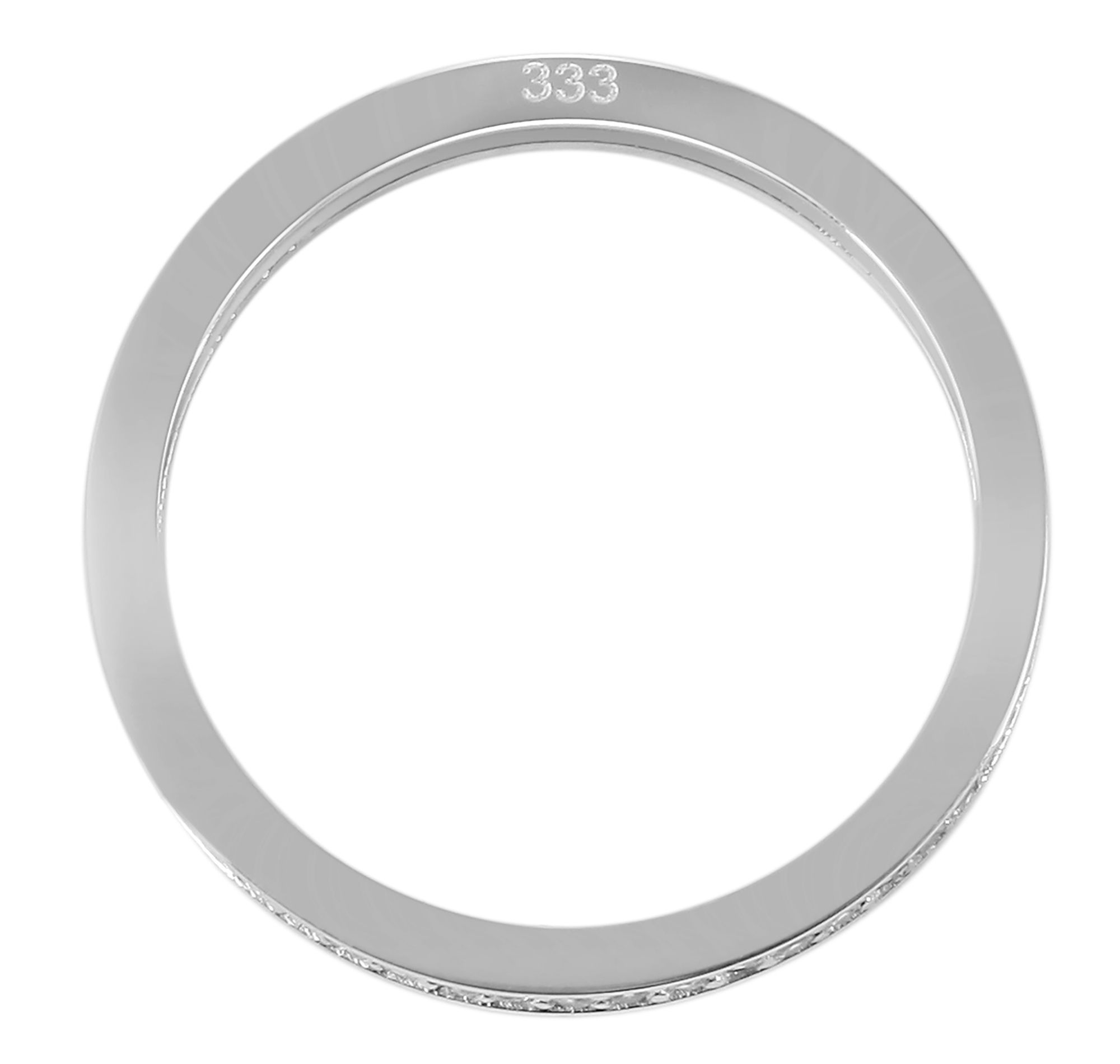 333/- Gold Ring "Maline" mit Zirkoniabesatz, Weißgold, 8 Karat, Gr. 58