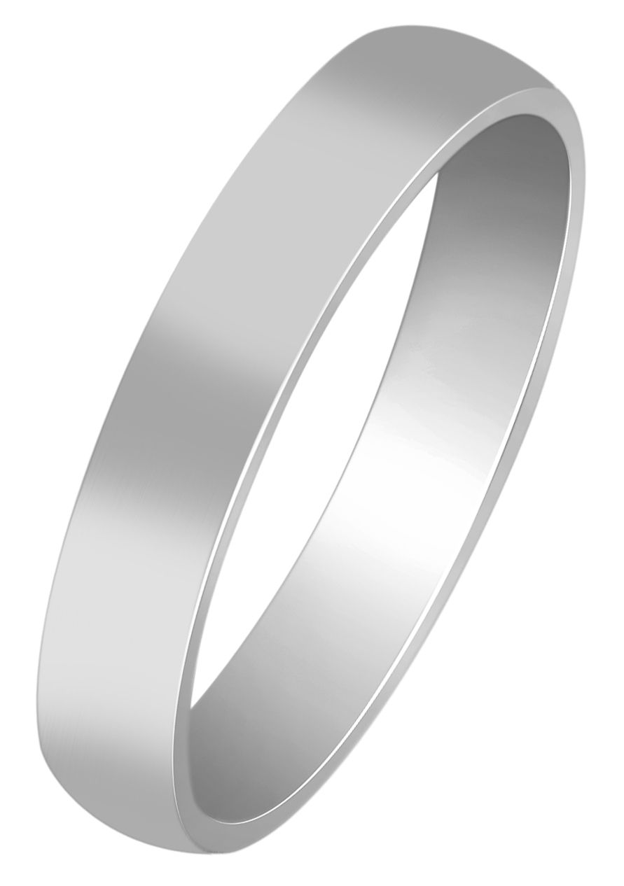 925/- Echt Silber Partnerring "Menzie" für Herren, hochglanzpoliert, rhodiniert, Gr. 58