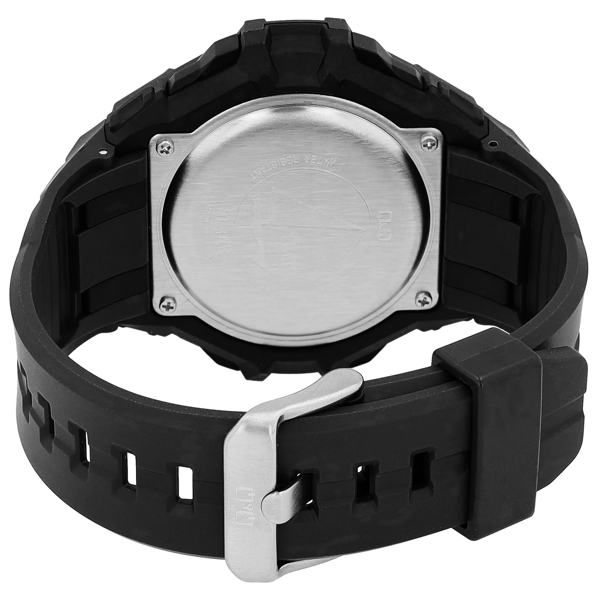 Q&Q Herren Digitaluhr, Silikonarmband, multifunktion, schwarz