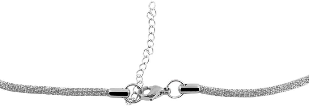 Akzent Edelstahl Damen Schlangenkette, Länge: 50 cm / Stärke: 3 mm