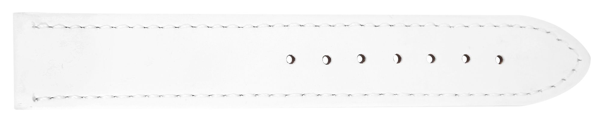 Echtleder Uhrenarmband, weiß, flach, 12 mm