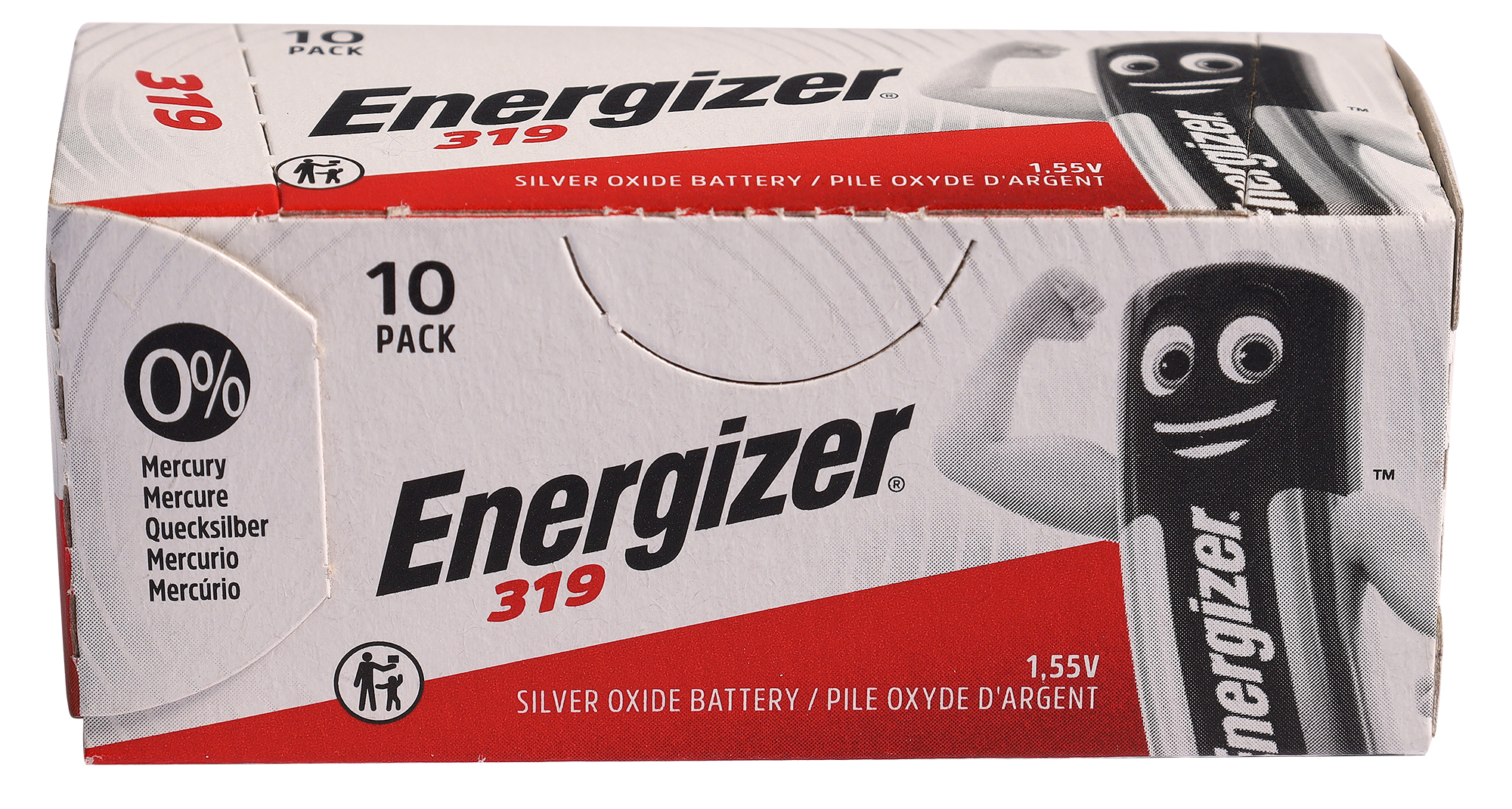 Energizer 319 Knopfzellen (10er-Pack) – 0% Quecksilber, 1,55V Silberoxid-Batterien