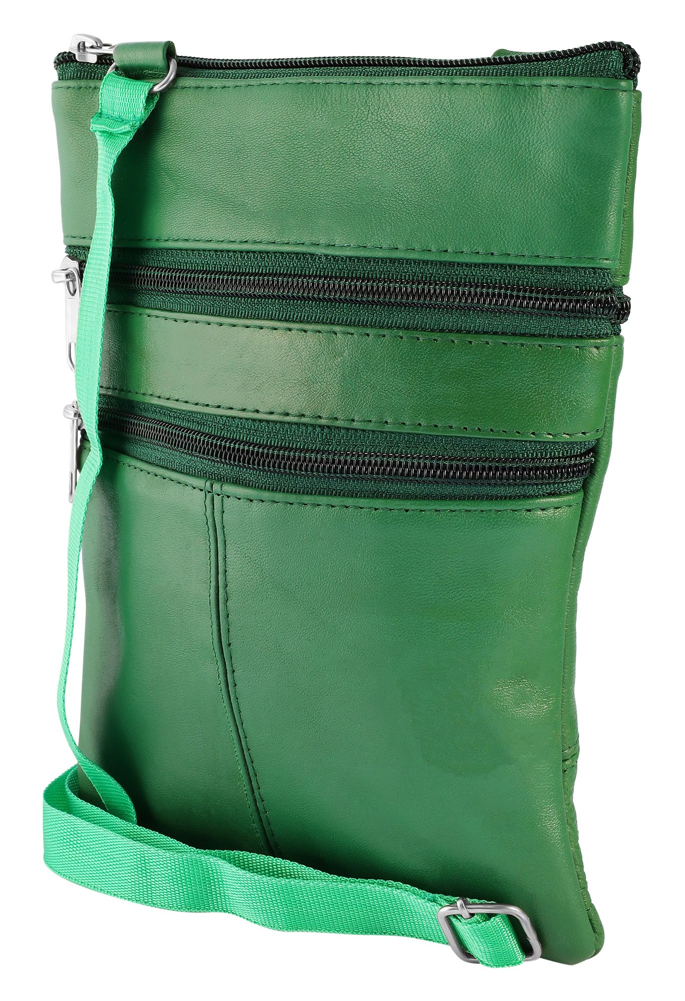 Steinmeister Echtledertasche, dunkelgrün