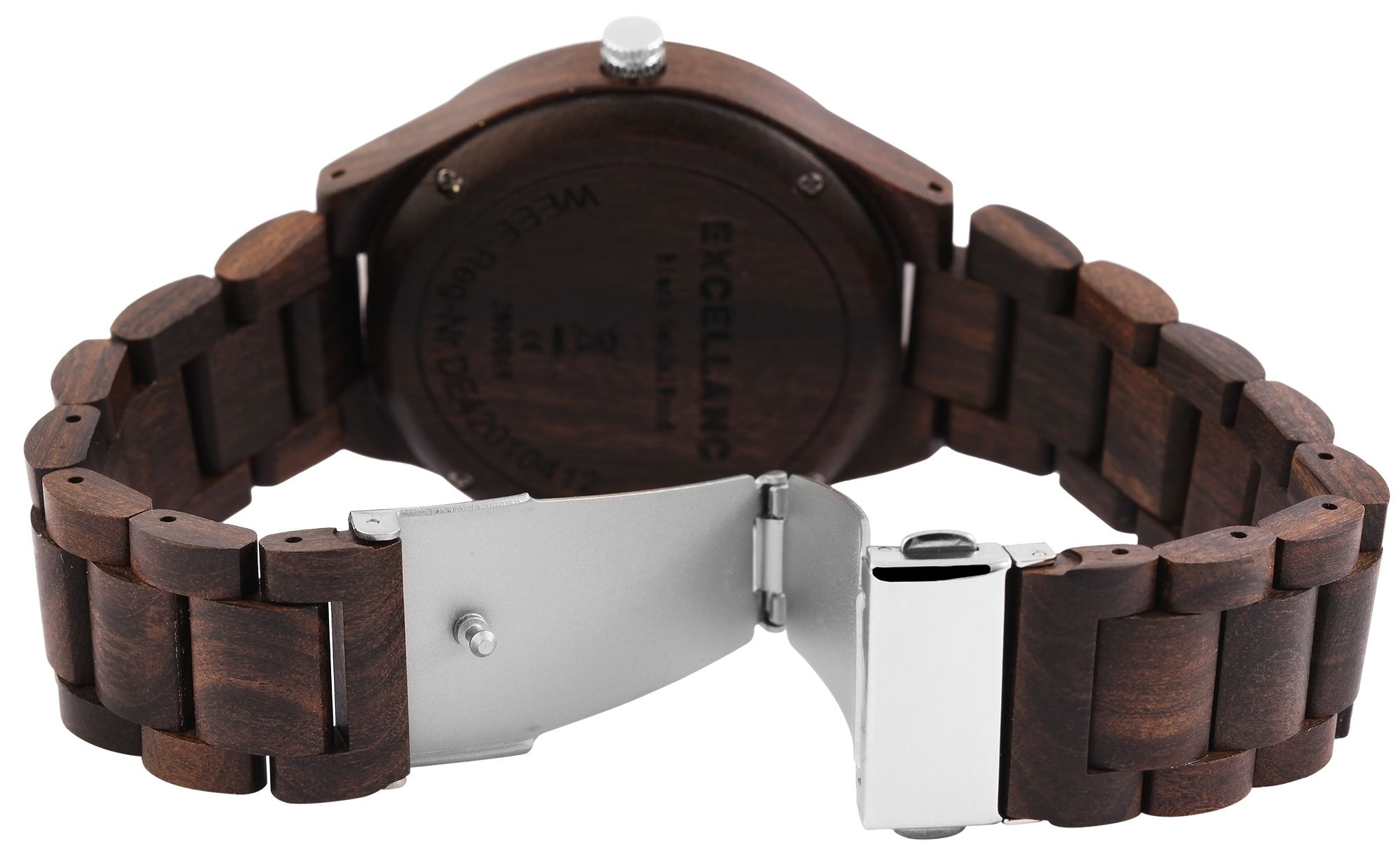 Excellanc Herrenarmbanduhr aus schwarzem Sandelholz