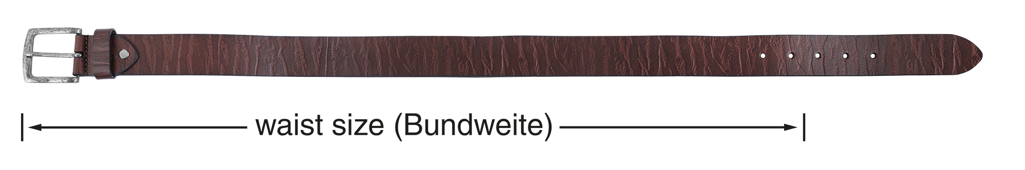 Leonardo Verrelli Echtleder Gürtel, braun, kürzbar, 100 cm