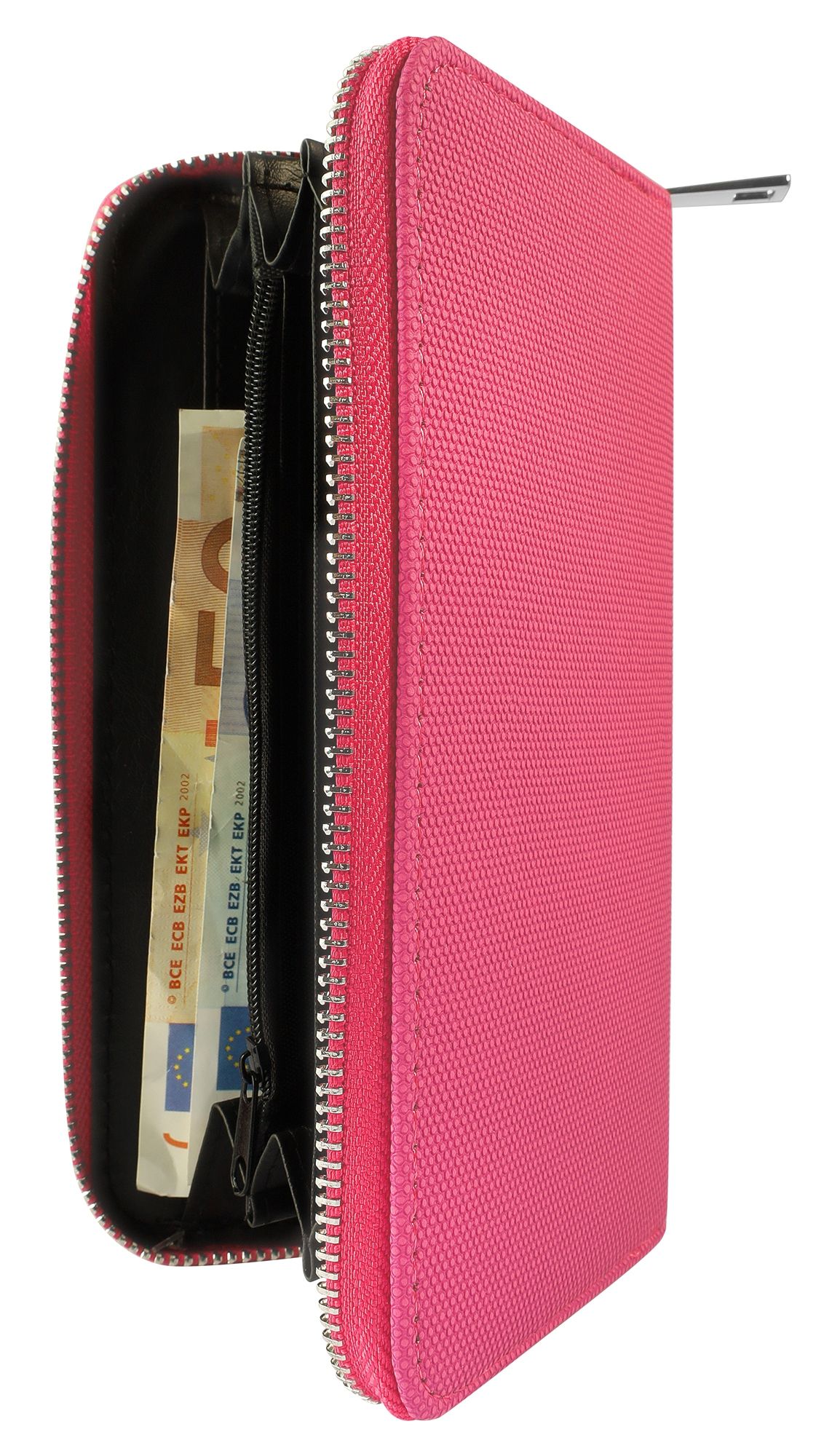 Damengeldbörse aus Lederimitat, pink